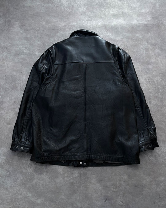 HUNTER BLACK LEATHER JACKET TALLA L (L)