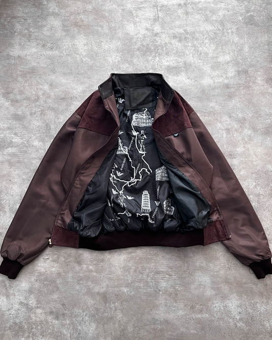 EMPORIO BROWN LEATHER JACKT (S)