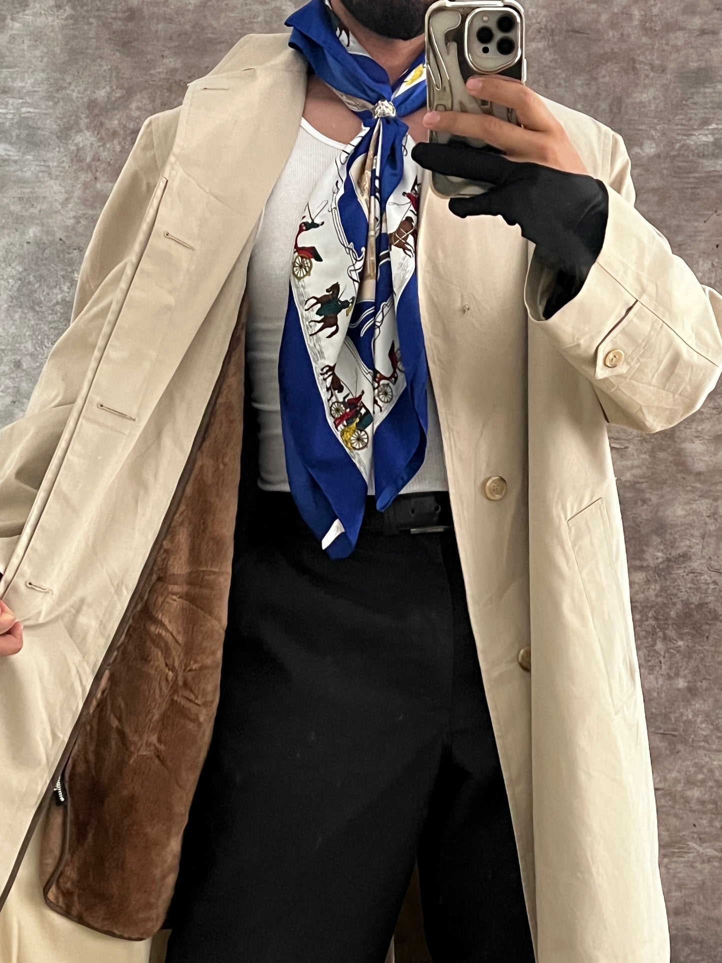 Gabardina de artista (XL)