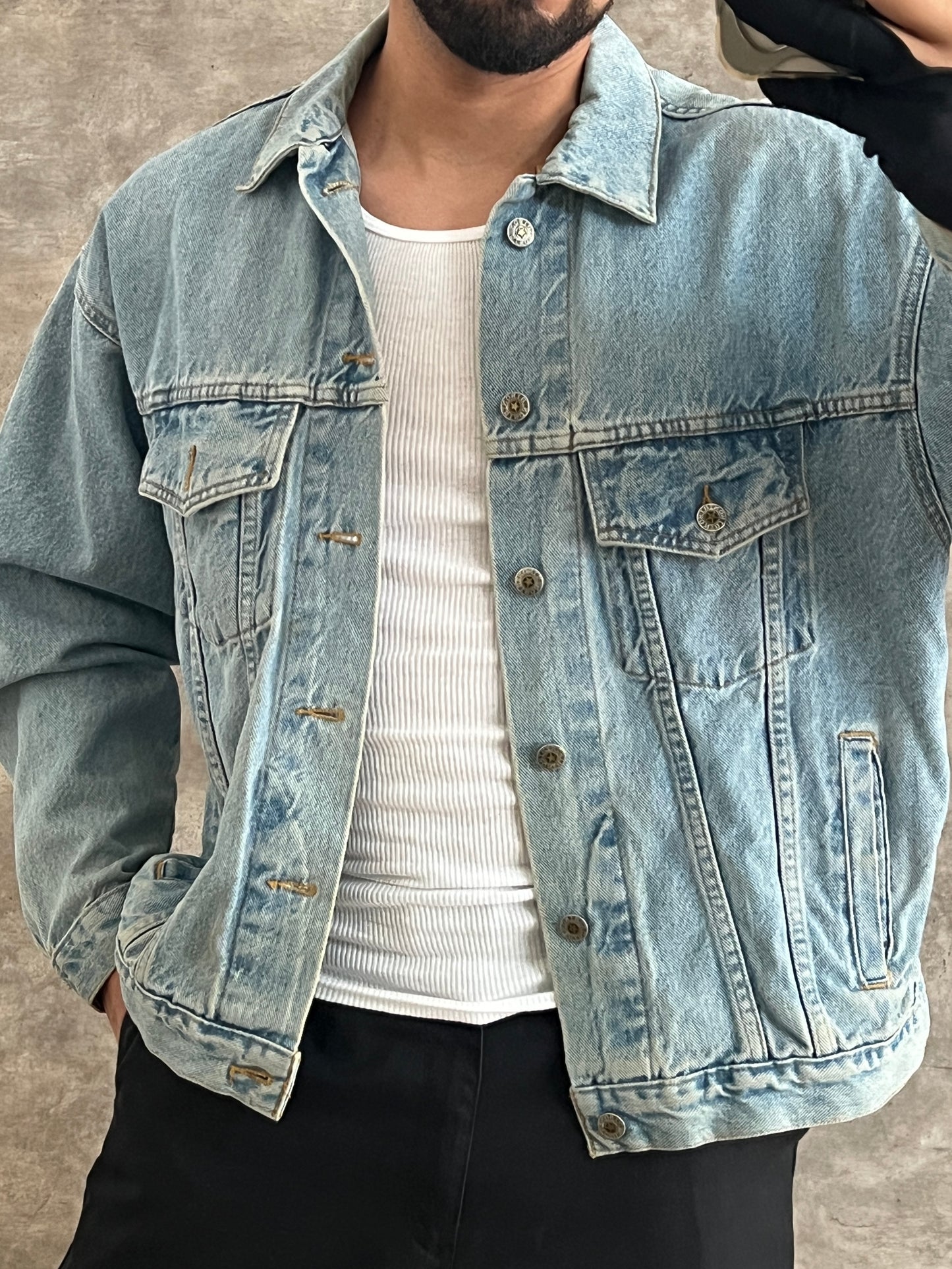 Vintage Denim Jacket Bison (L)