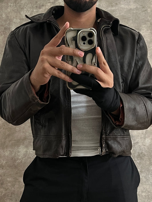 Bomber Leather Vintage Jacket (S)
