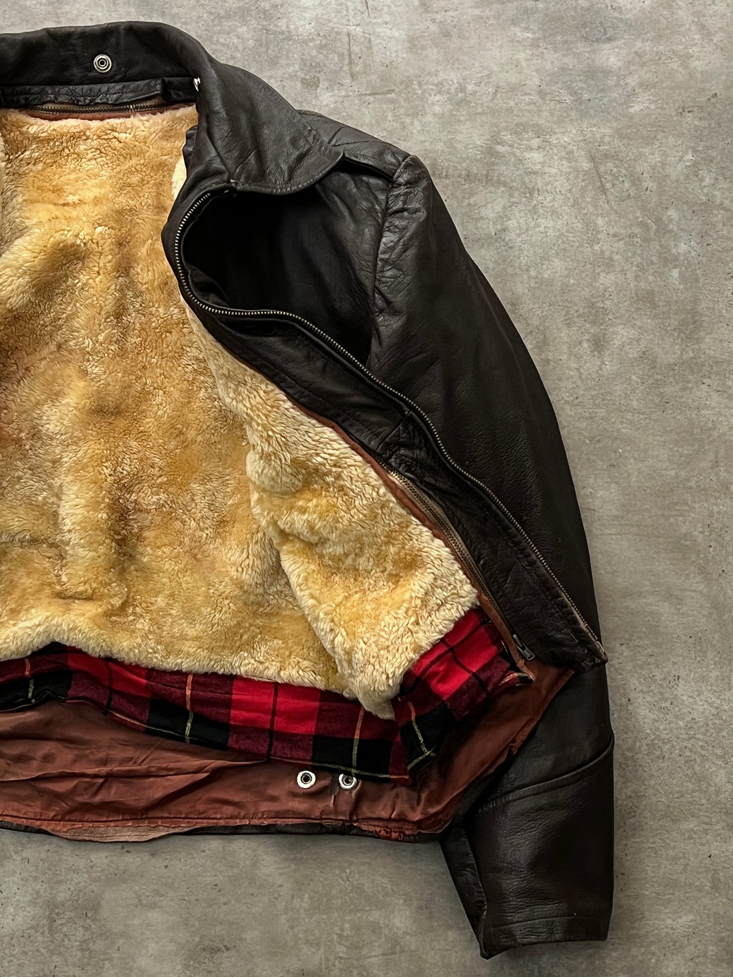 Bomber Leather Vintage Jacket (S)