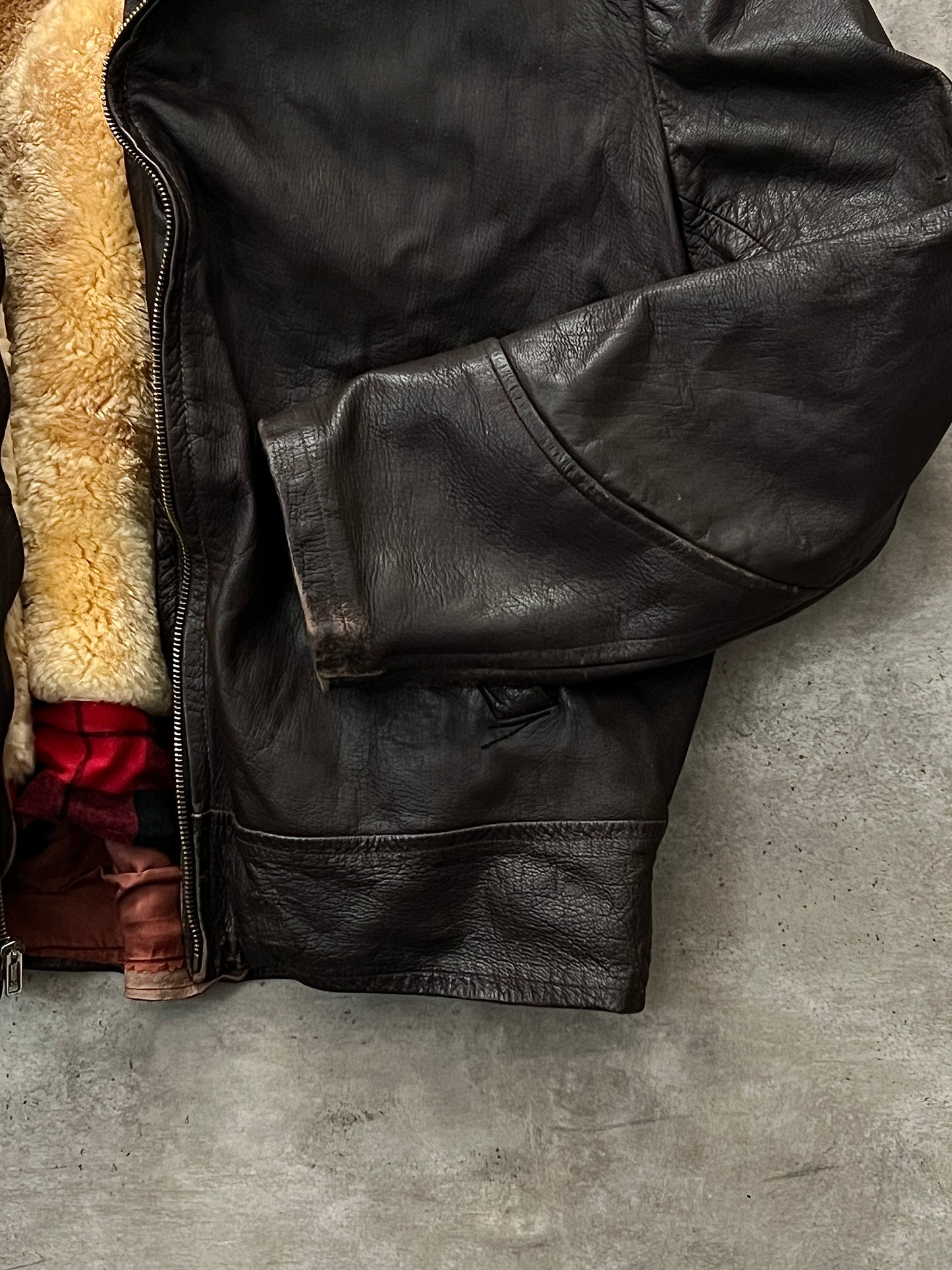 Bomber Leather Vintage Jacket (S)