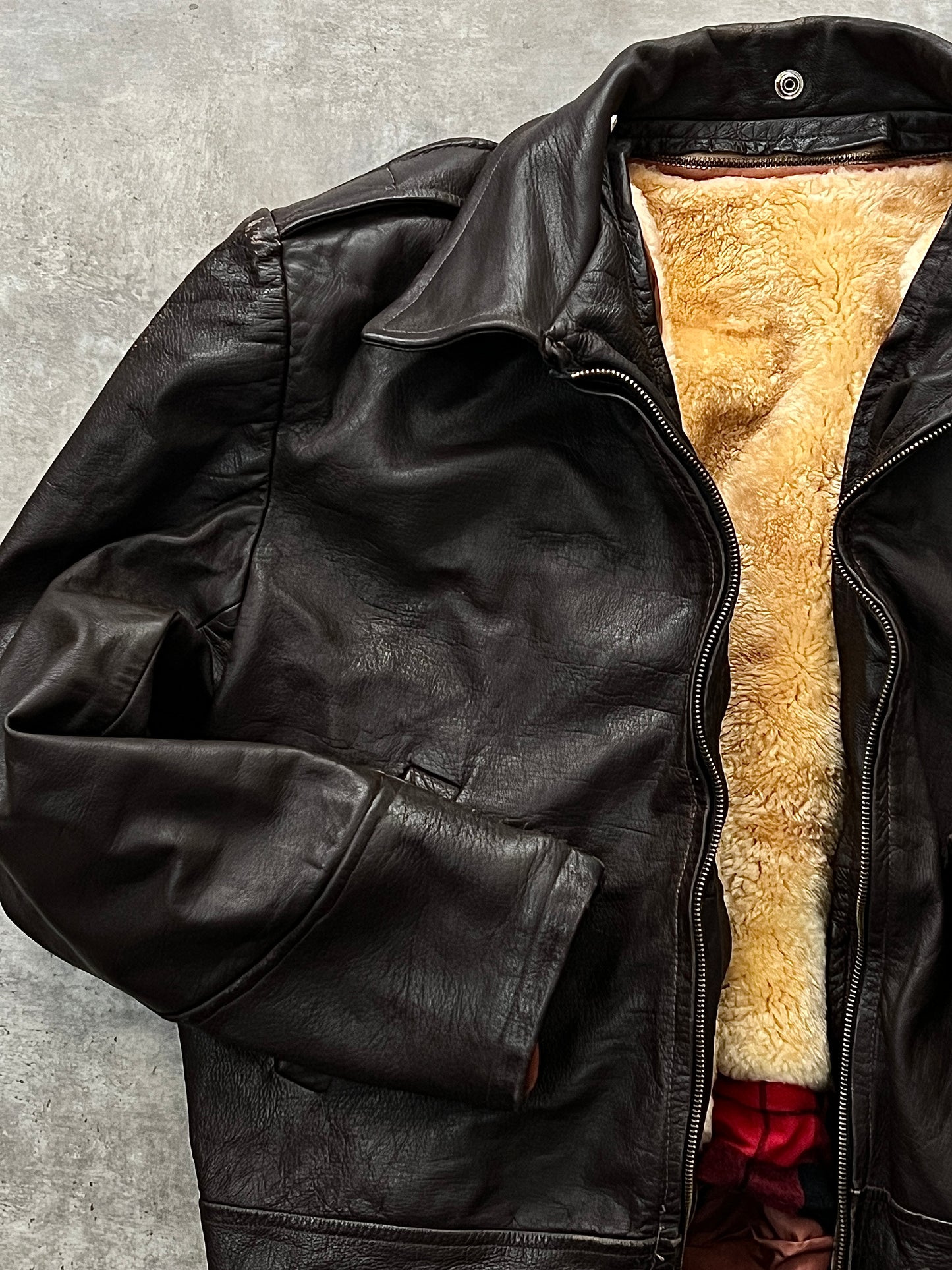 Bomber Leather Vintage Jacket (S)