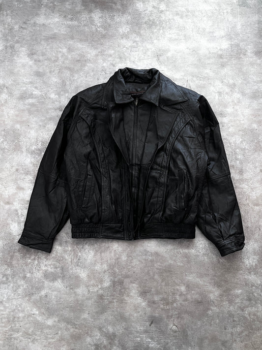 VAMPIRE LEATHER BOMBER JACKET (L) 🦇