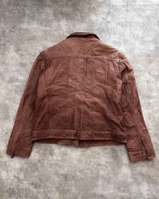 GUESS LEATHER JACKET (M)