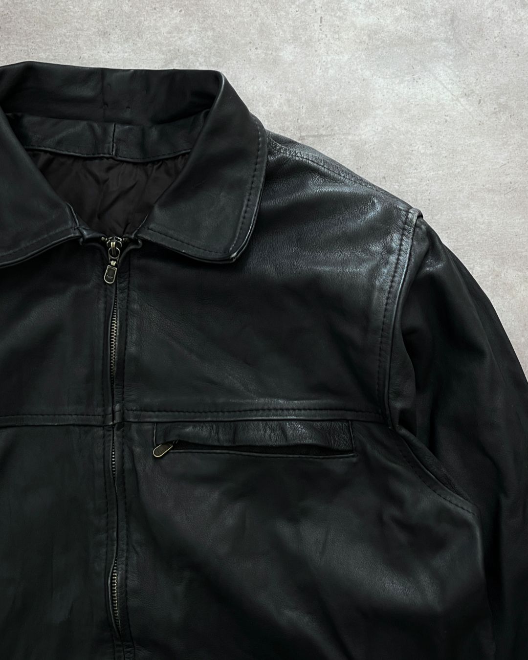 COWBOY BLCK LEATHER JACKET (M)