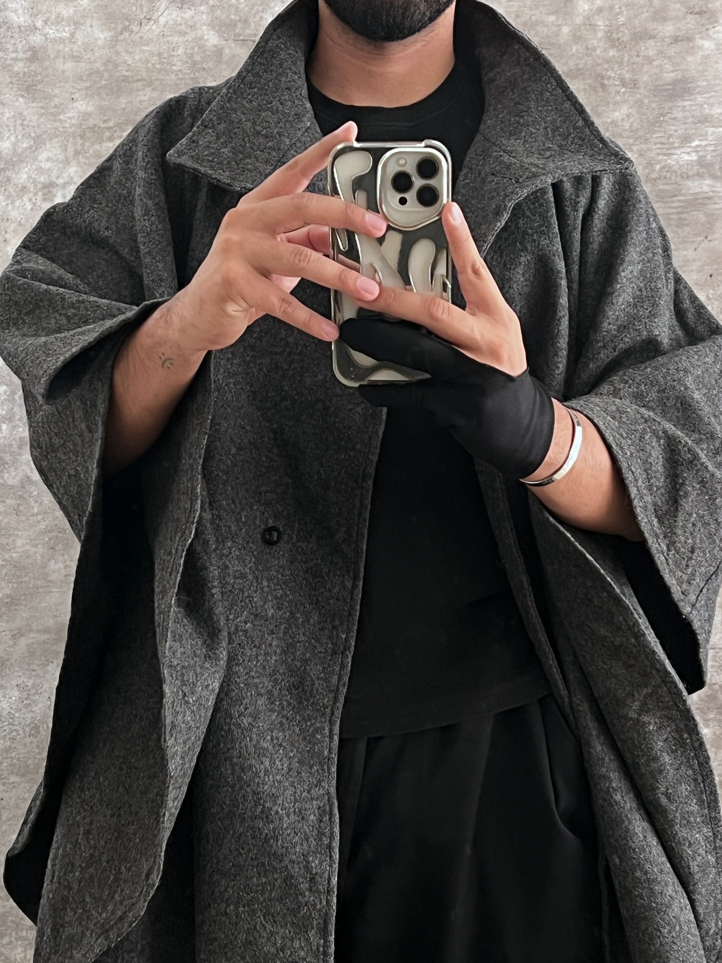 Capa Gris de Wool (Unitalla)