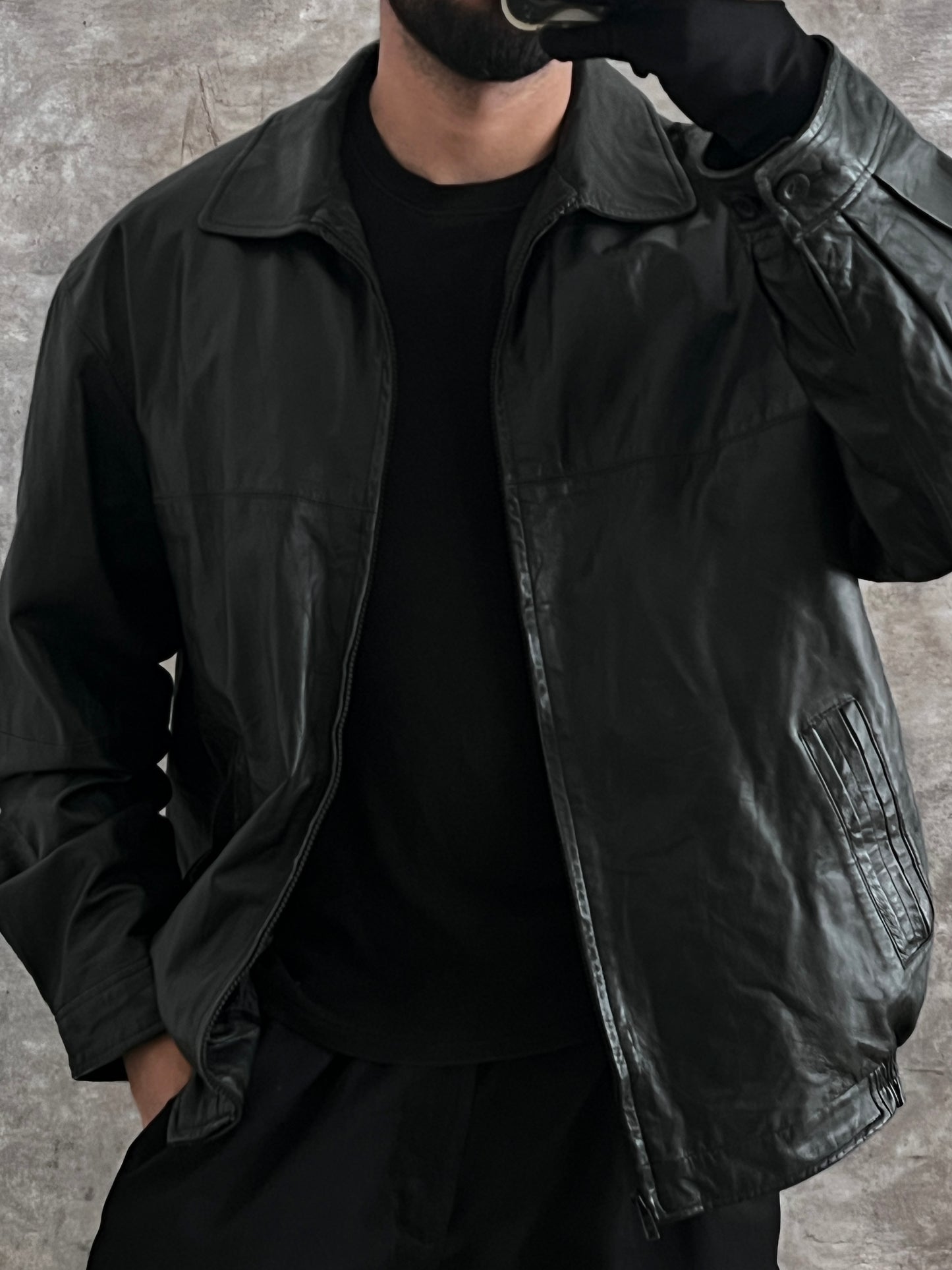 Black Leather Jacket (XL)
