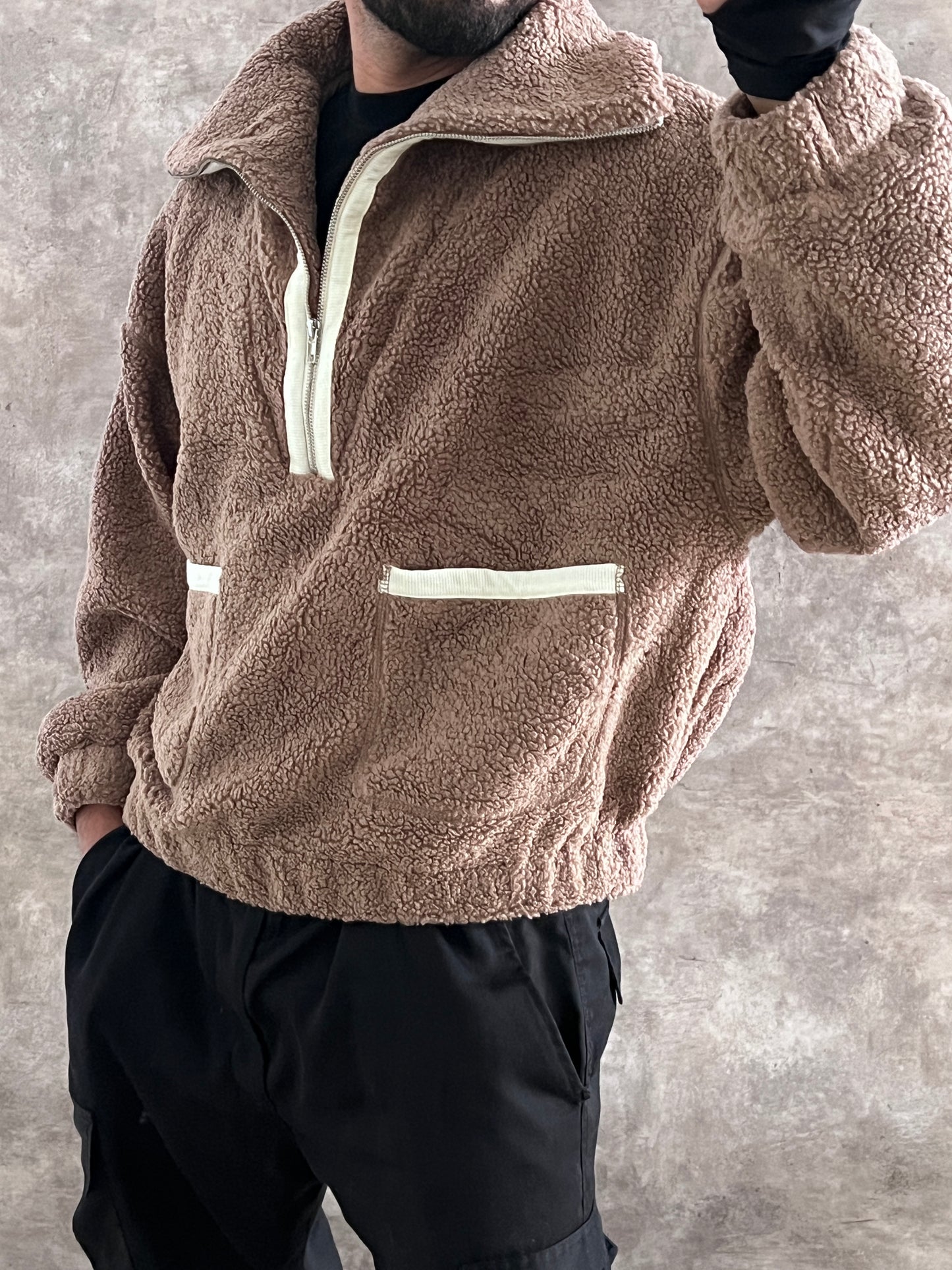 Jacket cuello amplio (L)