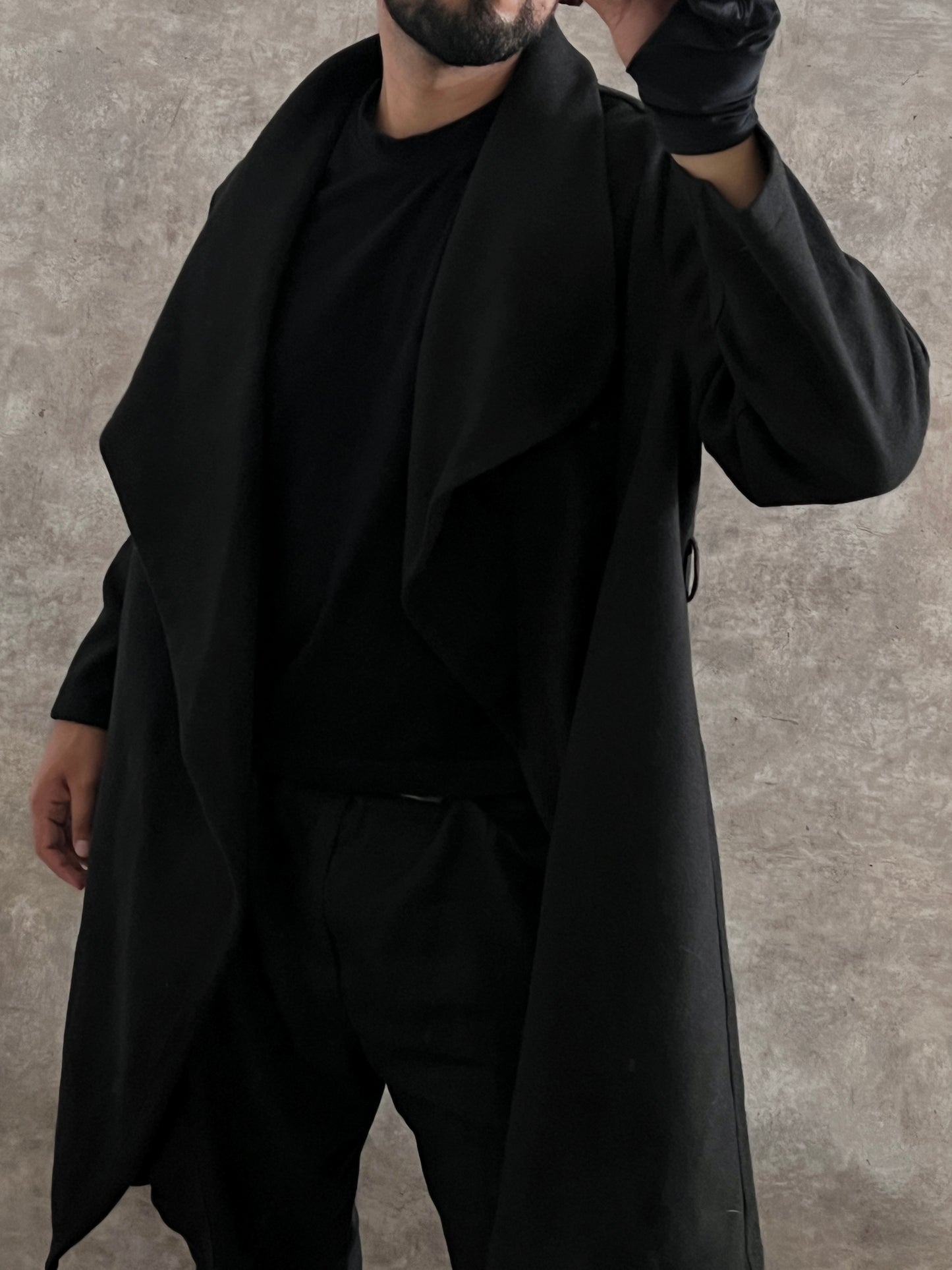 Capa tipo gabardina black (S)