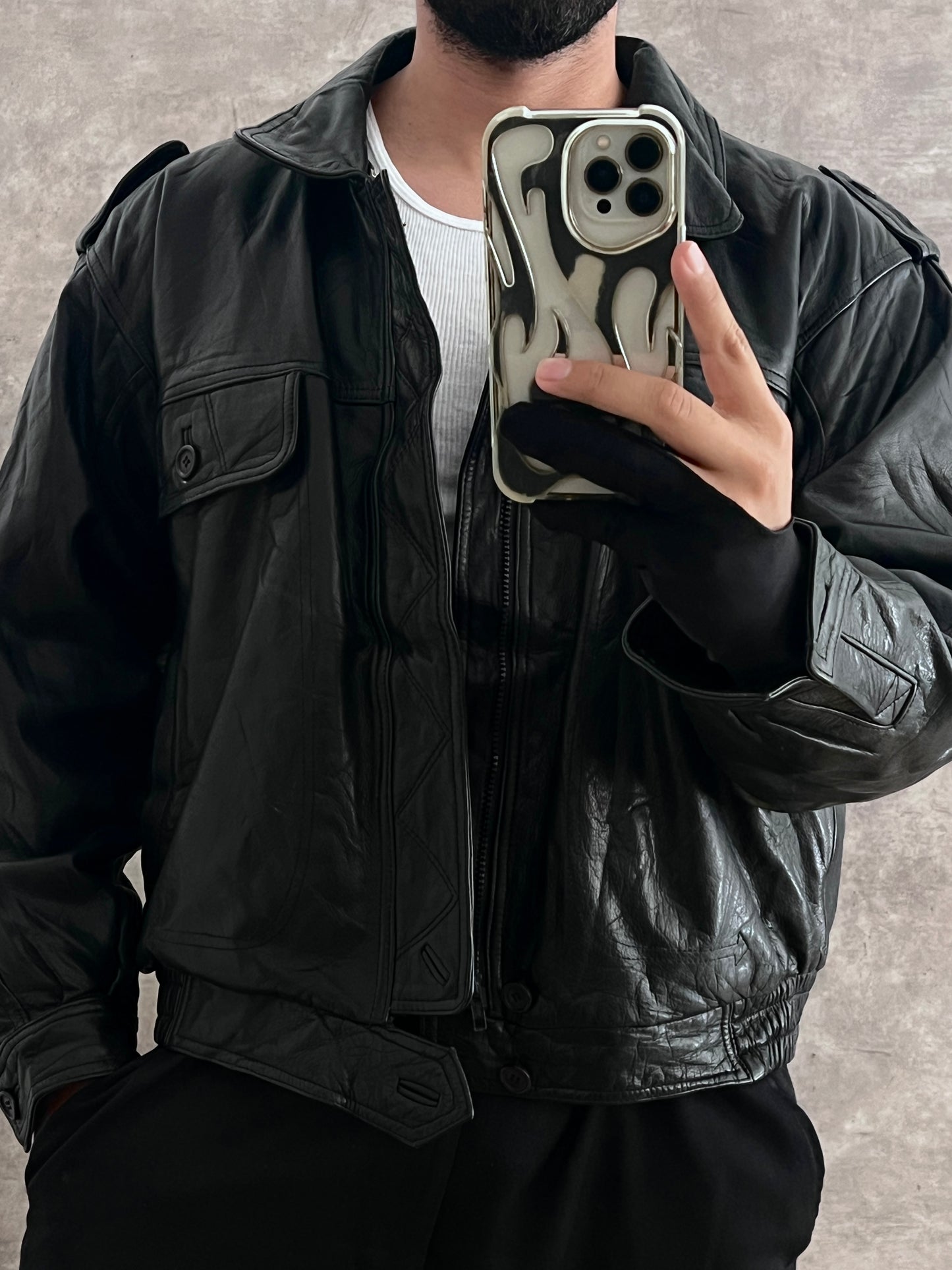 Premium Leather Jacket (L)