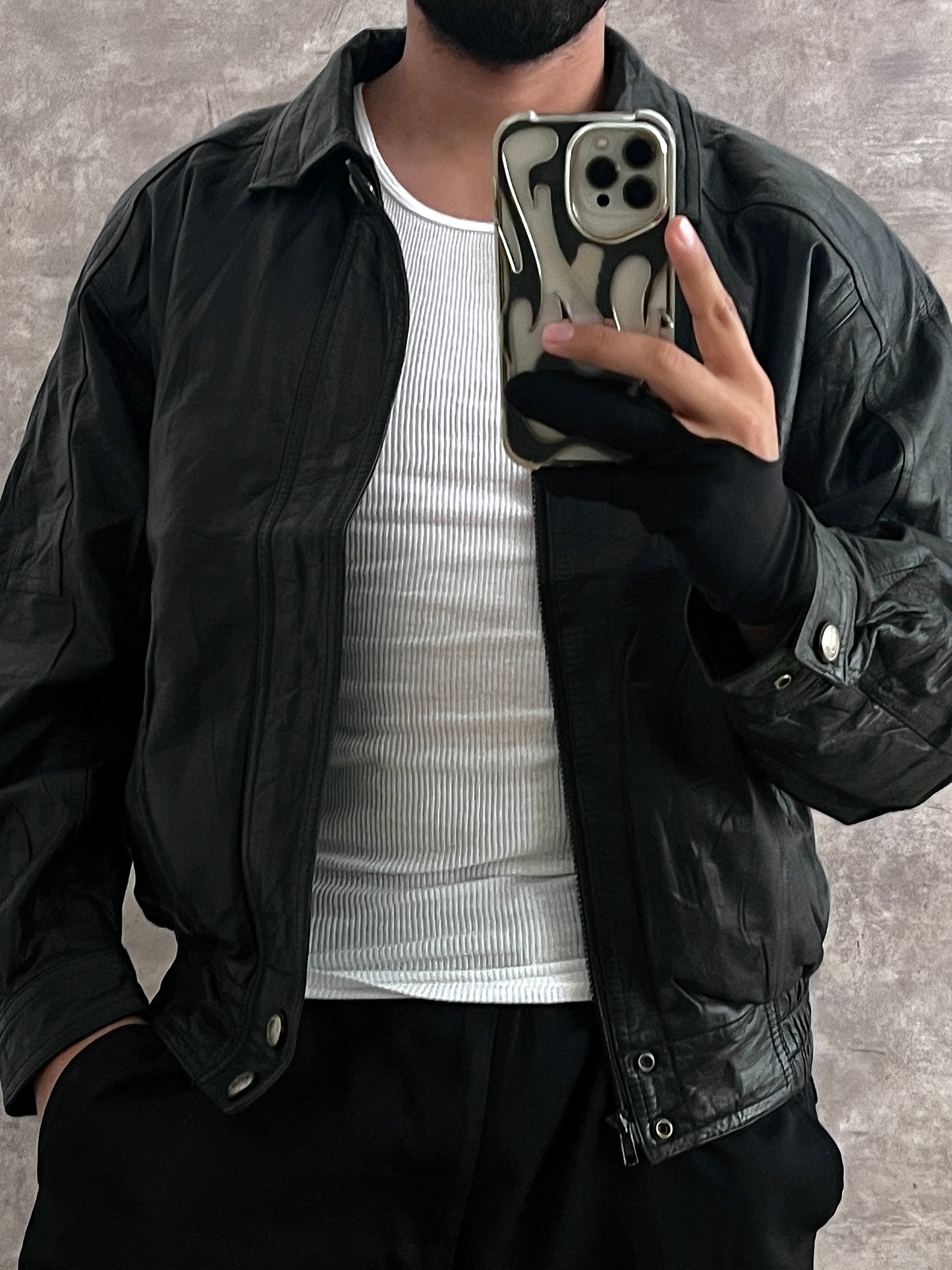 Bomber Leather jacket (M)