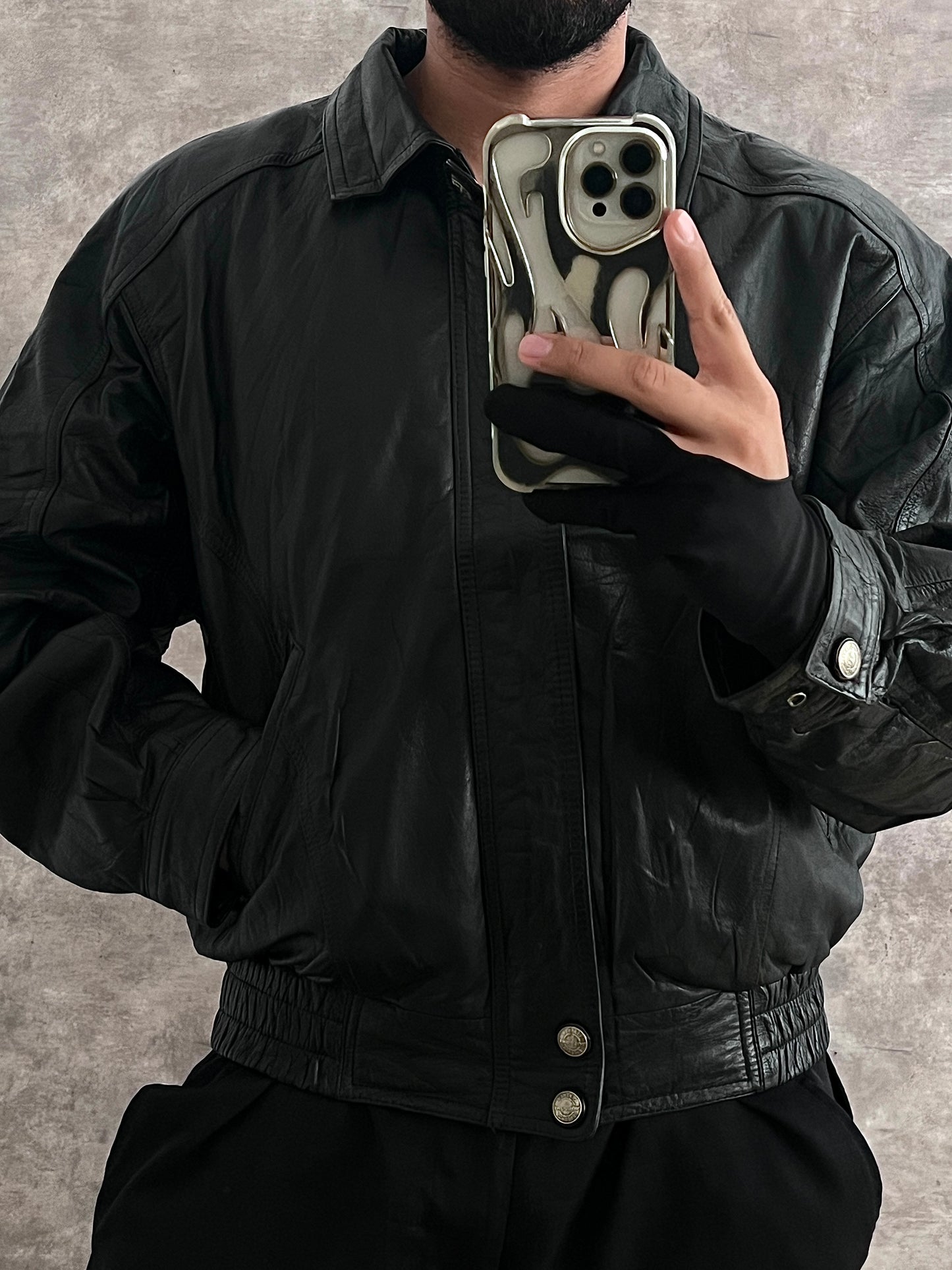 Bomber Leather jacket (M)