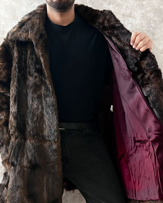 LUXE FAUX FUR COAT (M/L)