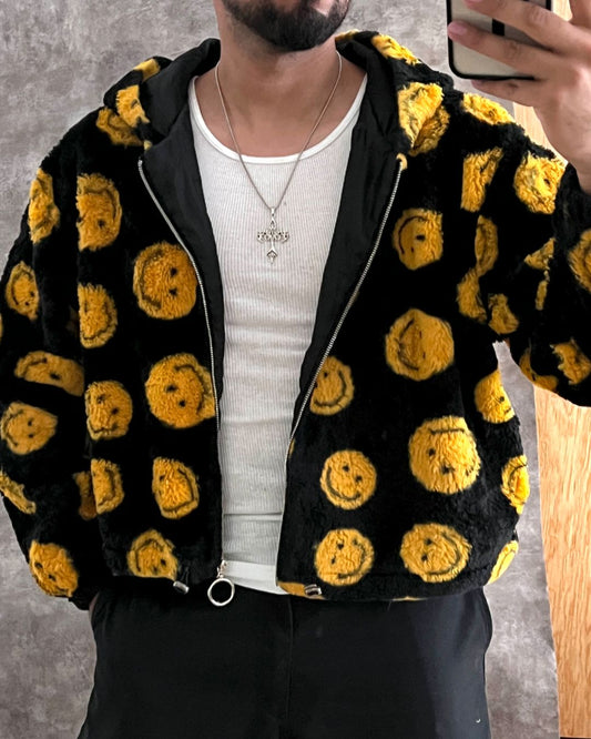 CROPPED SWEATER HAPPY FACE (S/M)