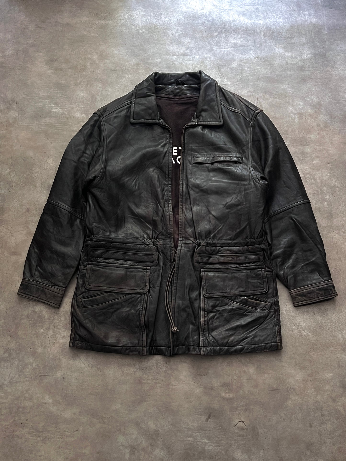 Vintage Leather Work Jacket (M)