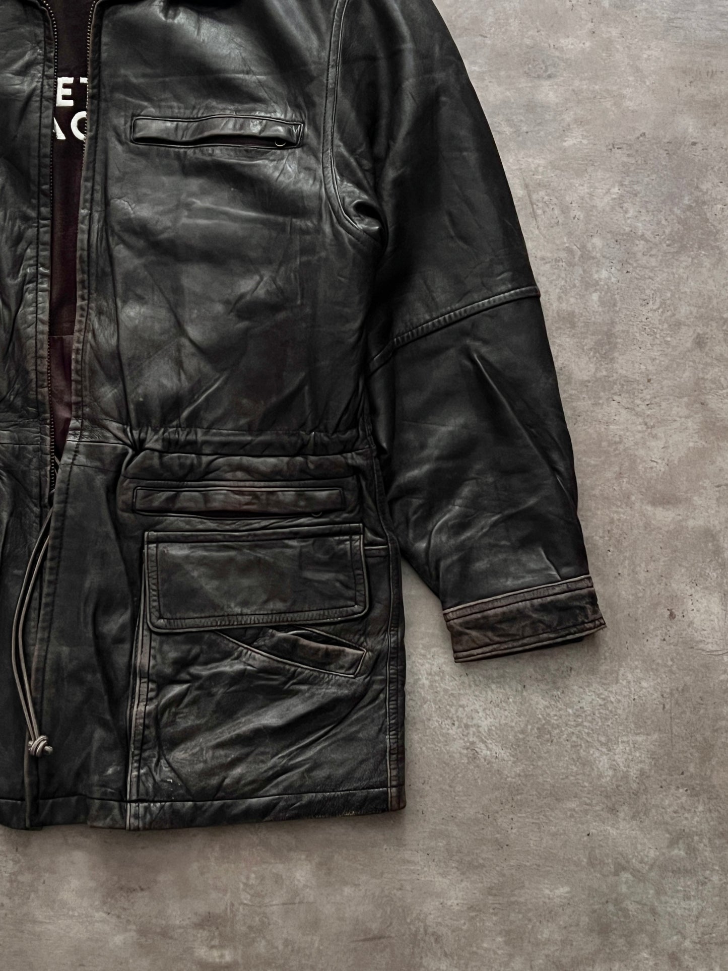 Vintage Leather Work Jacket (M)