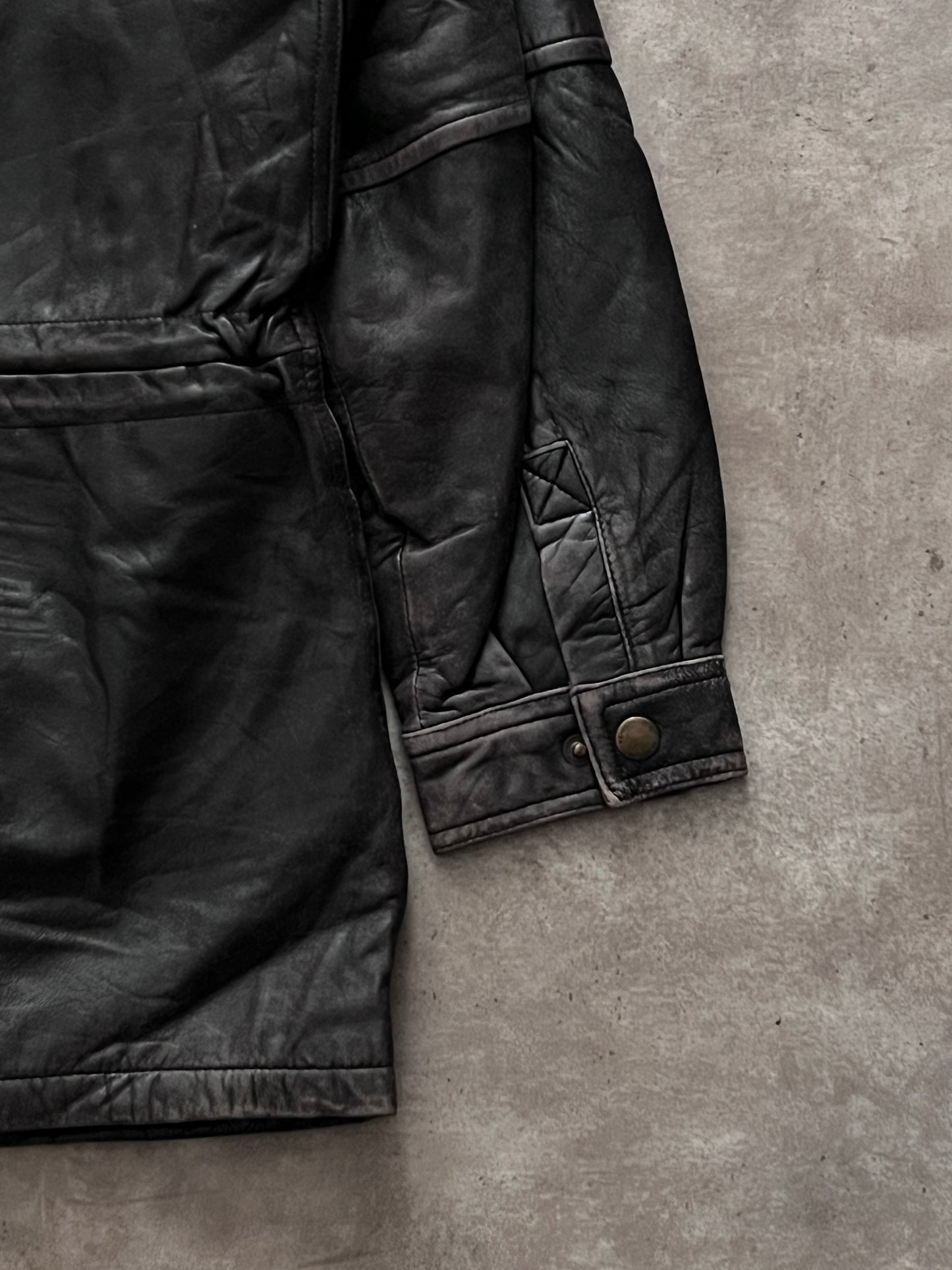 Vintage Leather Work Jacket (M)