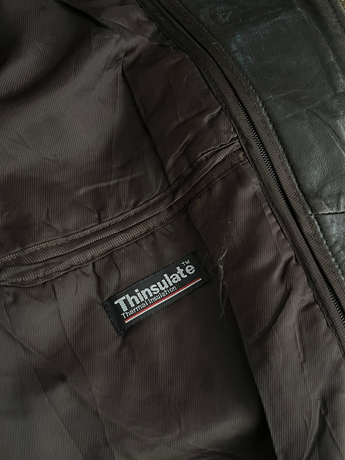 Vintage Leather Work Jacket (M)