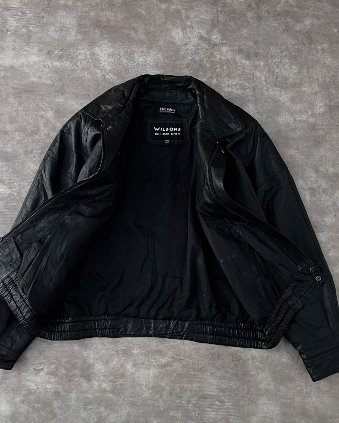 BOMBER LEATHER THERMIC JACKET (L)