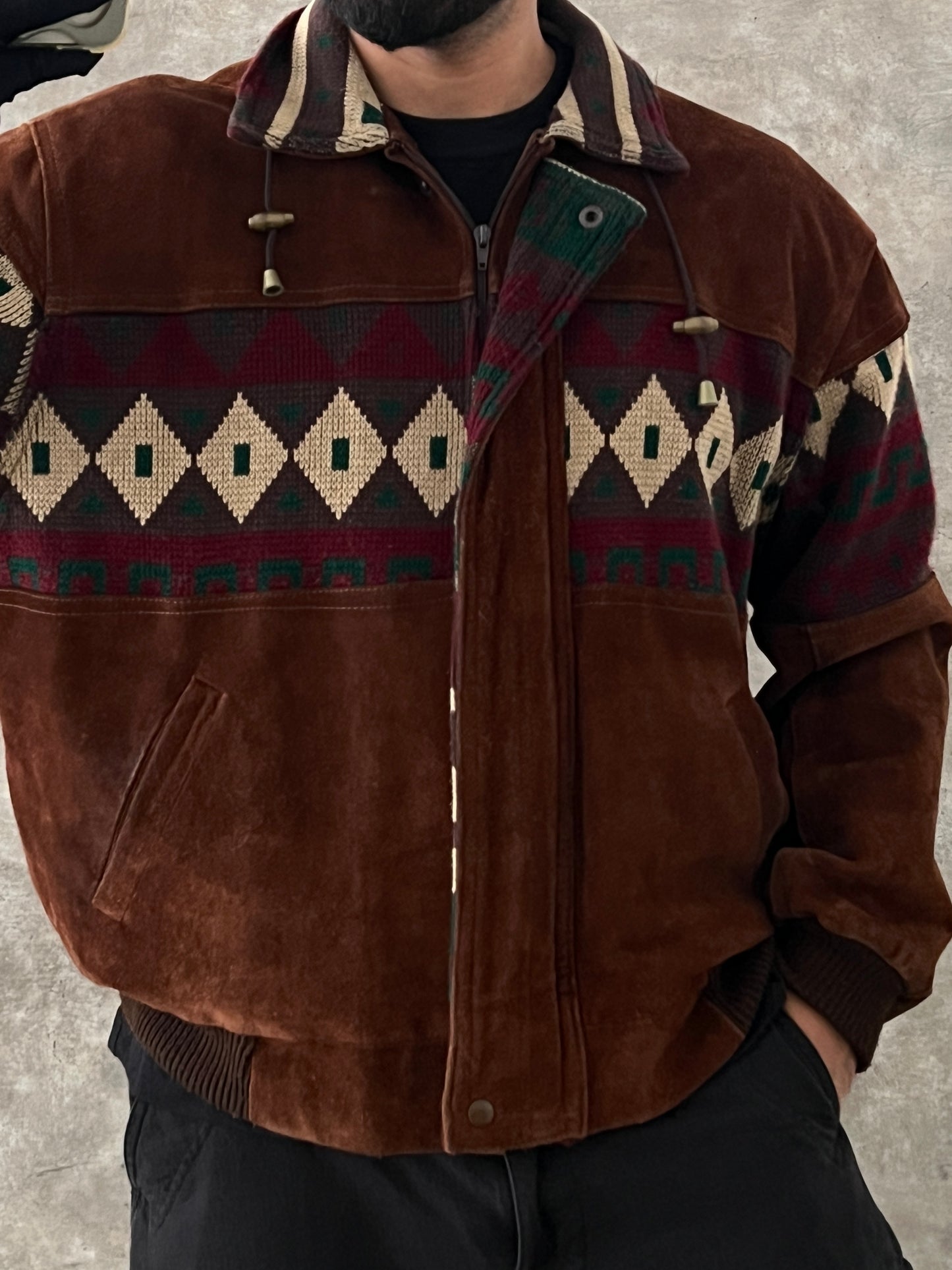 LEATHER COWBOY JACKET (L/M)