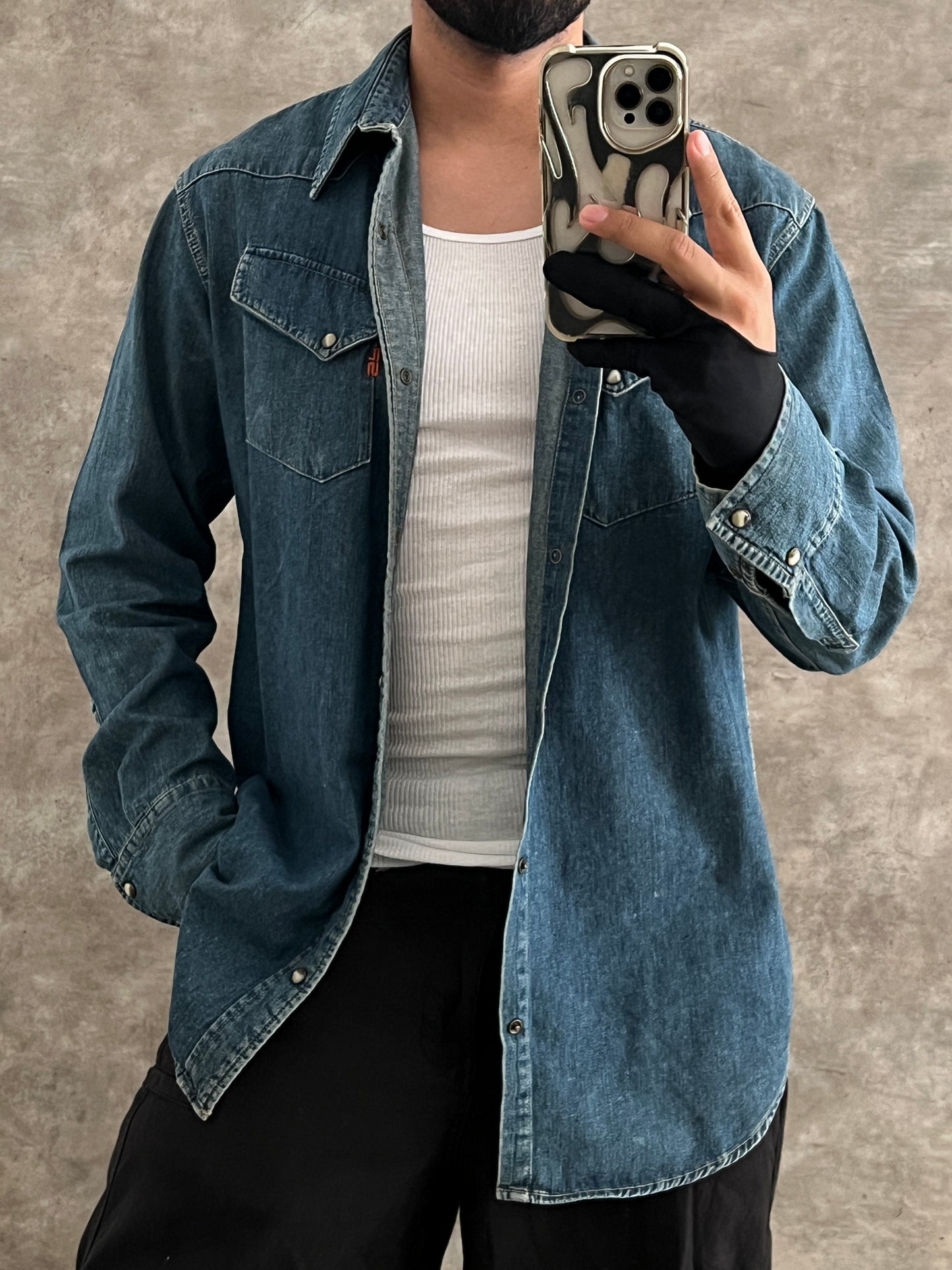 DENIM WORKWEAR SHIRT (M)