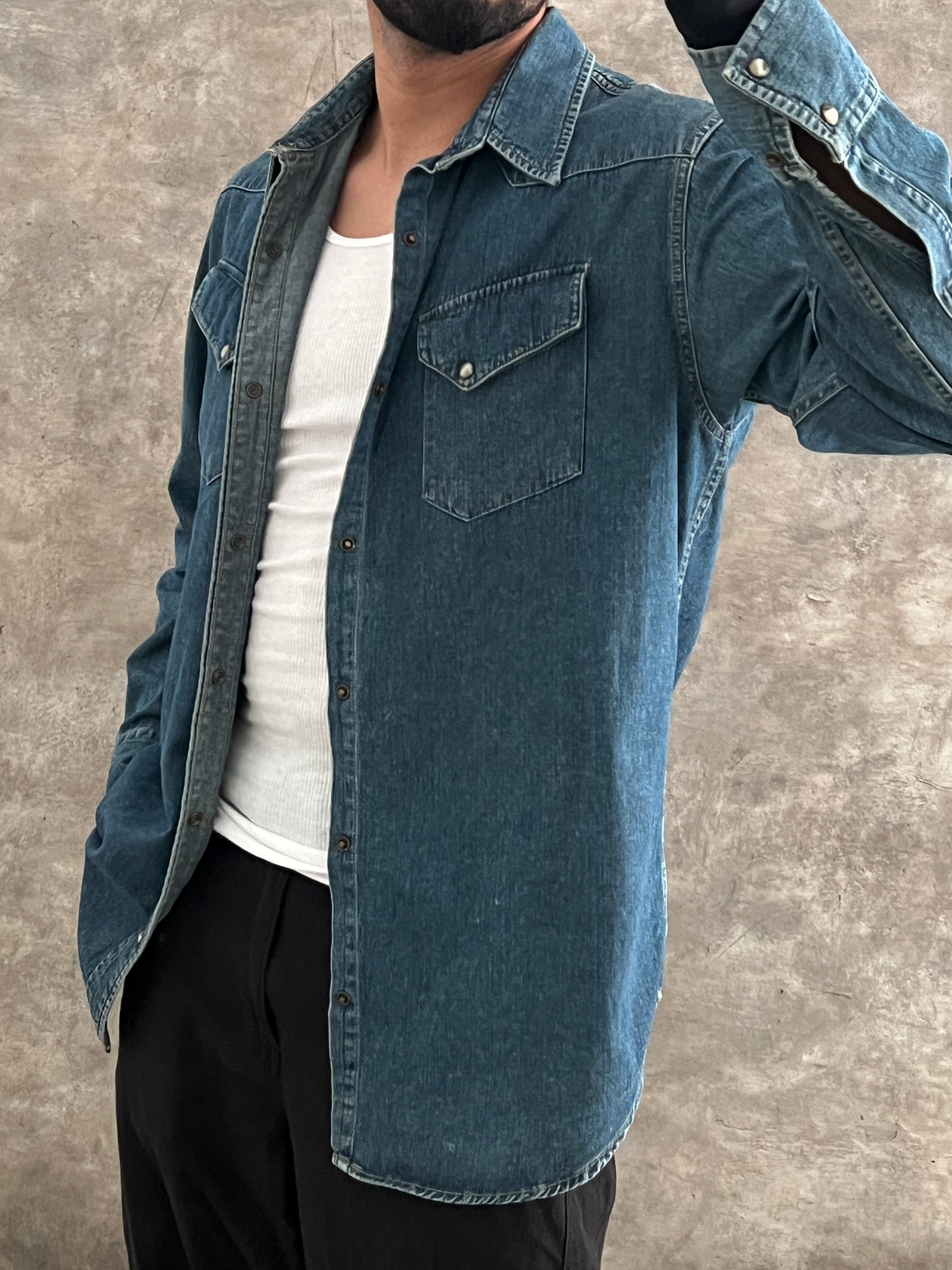 DENIM WORKWEAR SHIRT (M)