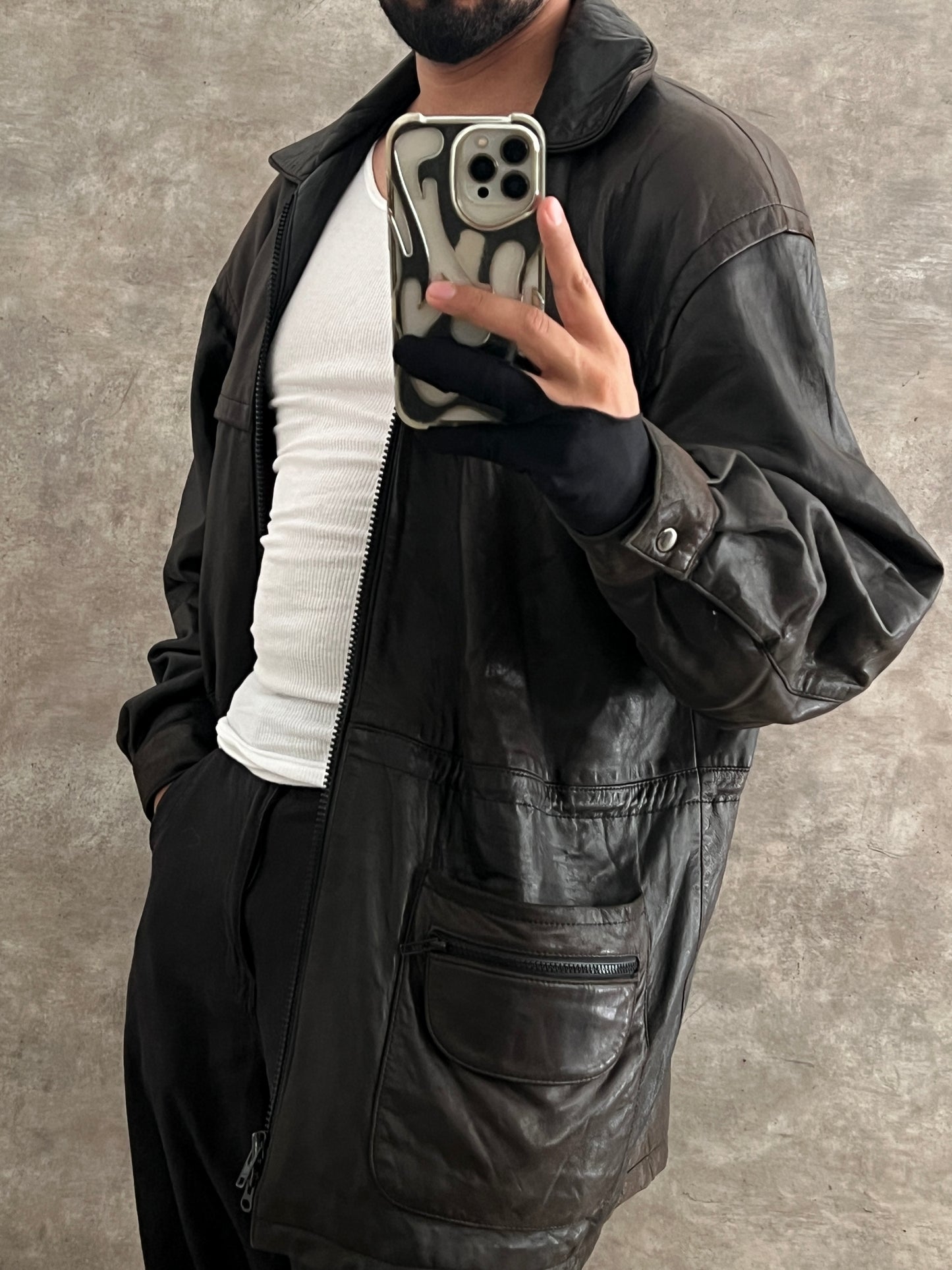 COWBOY LEATHER JACKET (M)