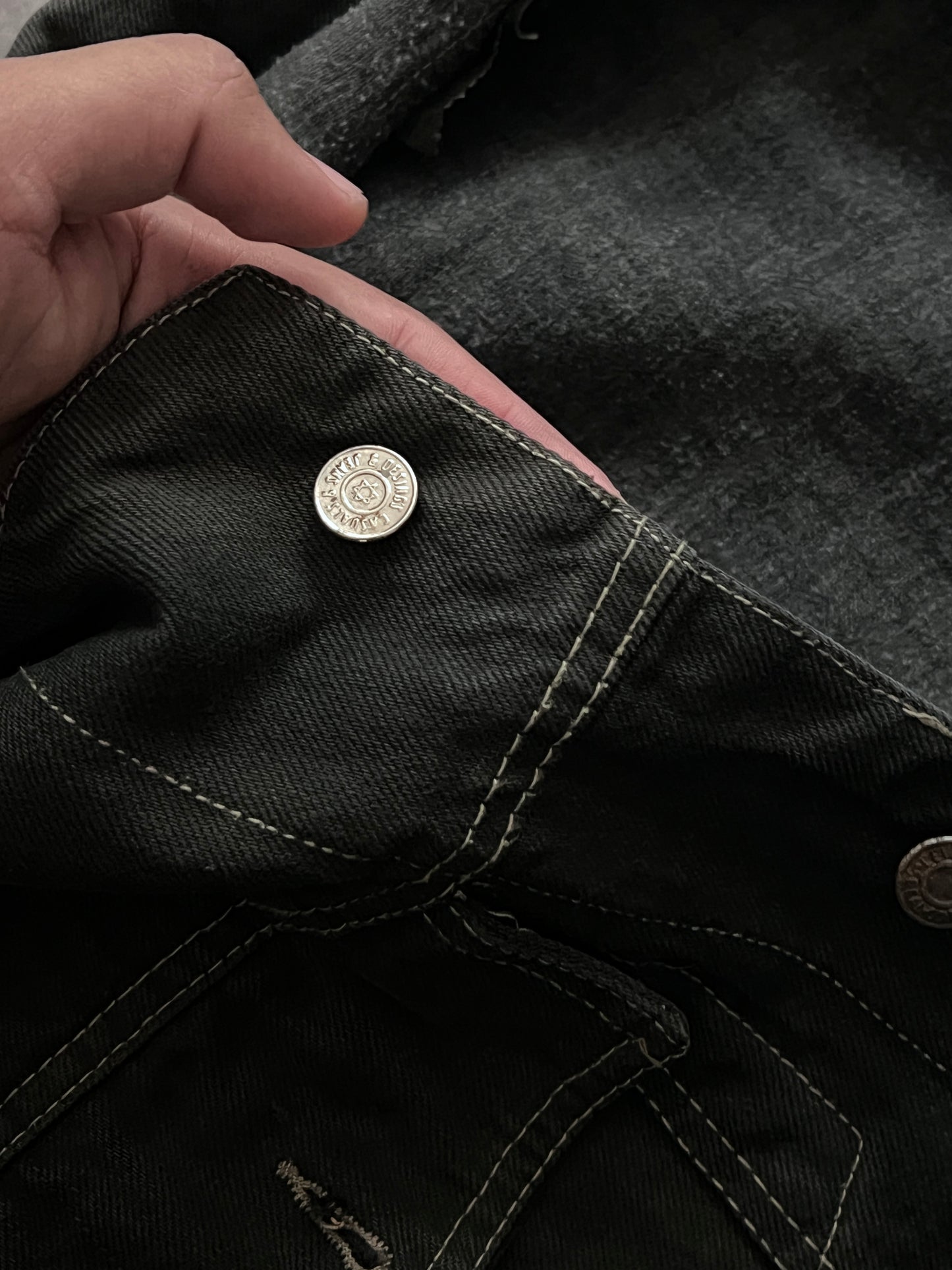 BLACK DENIM JACKET LEV'S (L)