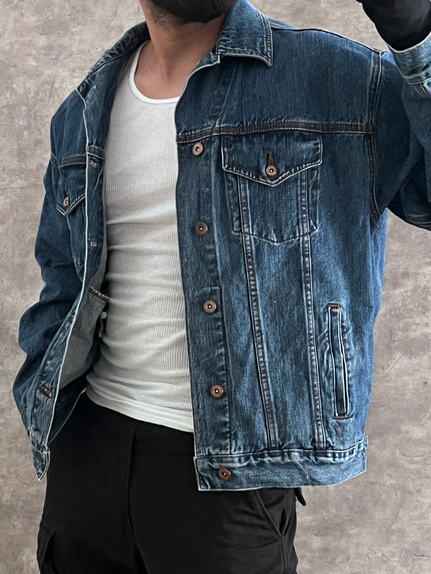 DENIM TRUCKER JACKET FUROR (L)