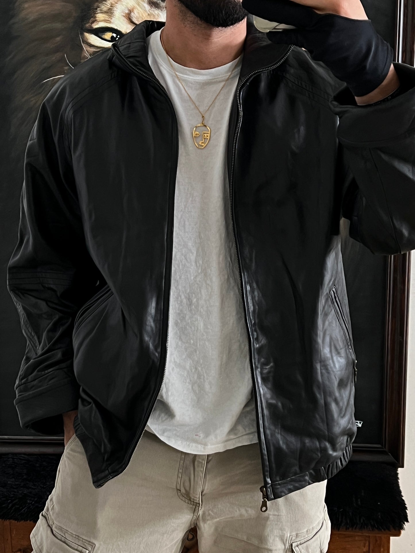 Jacket de Lujo 100% Lambskin Nueva Zelanda (L)