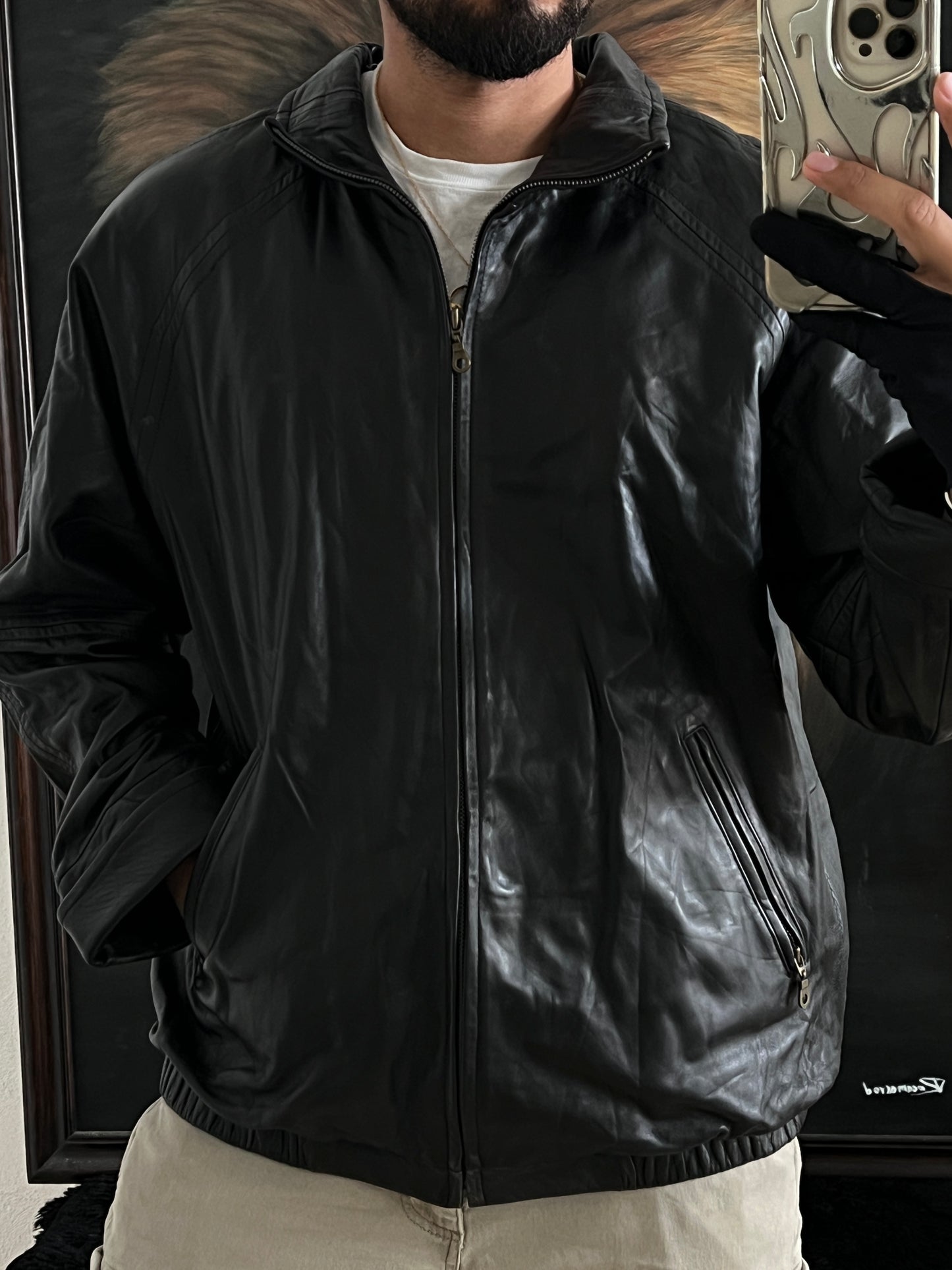 Jacket de Lujo 100% Lambskin Nueva Zelanda (L)