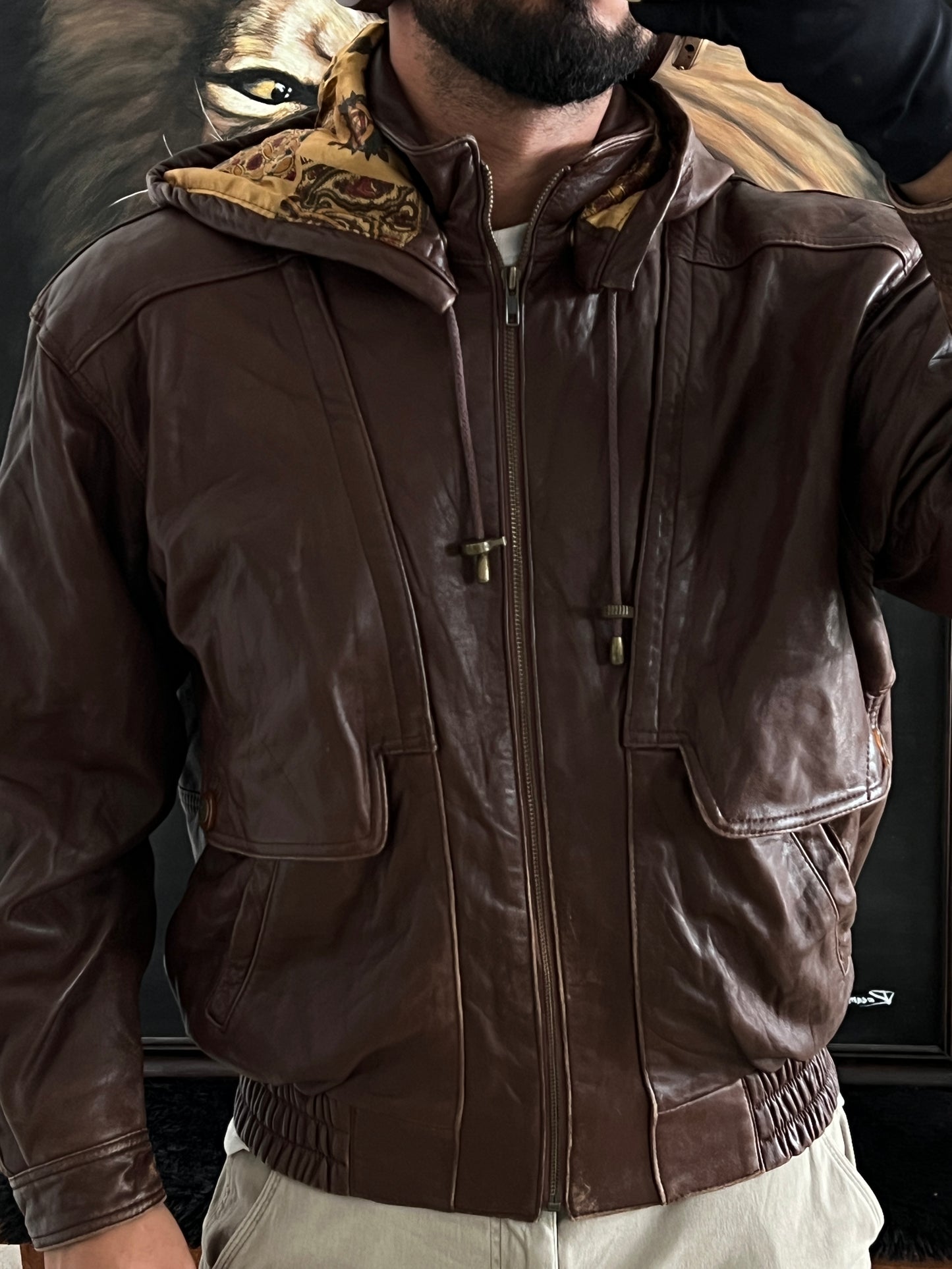 Vintage Jacket Leather Made in Italy (M)