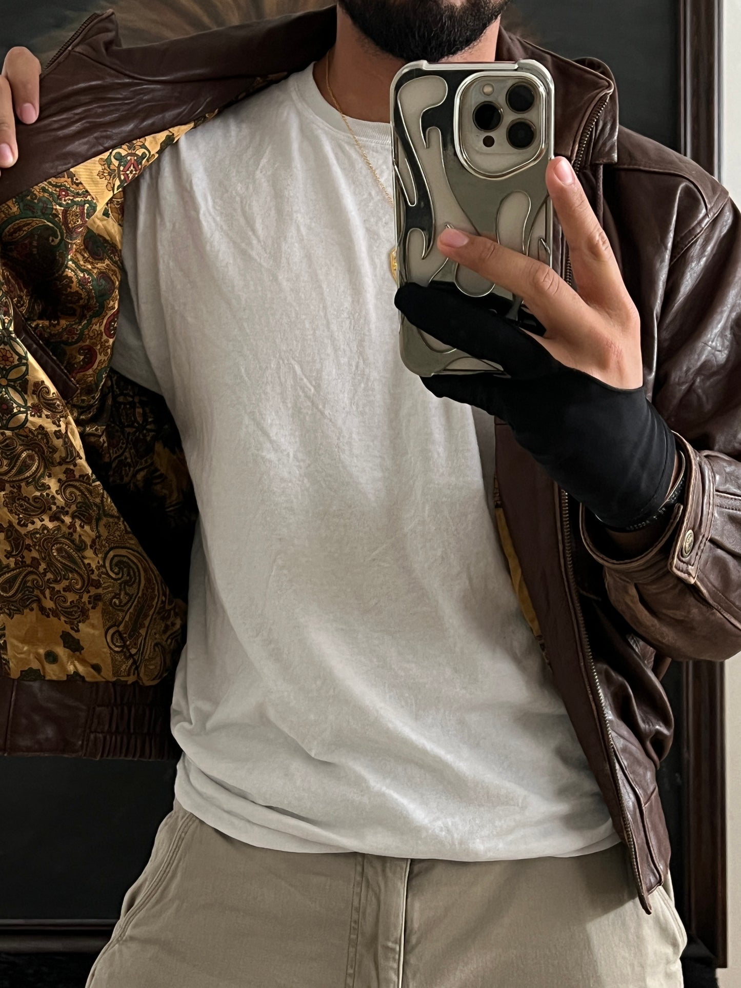 Vintage Jacket Leather Made in Italy (M)