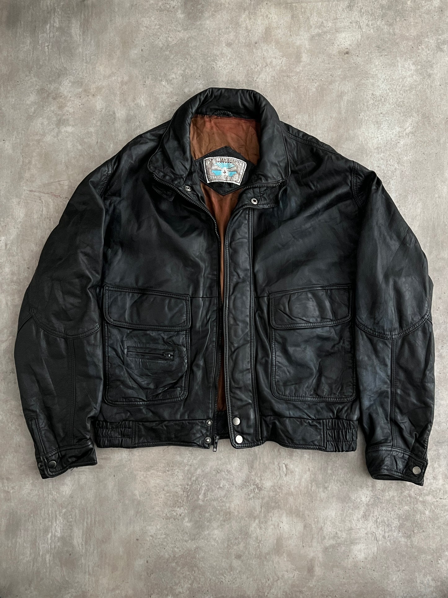 Bomber leather jacket (M)