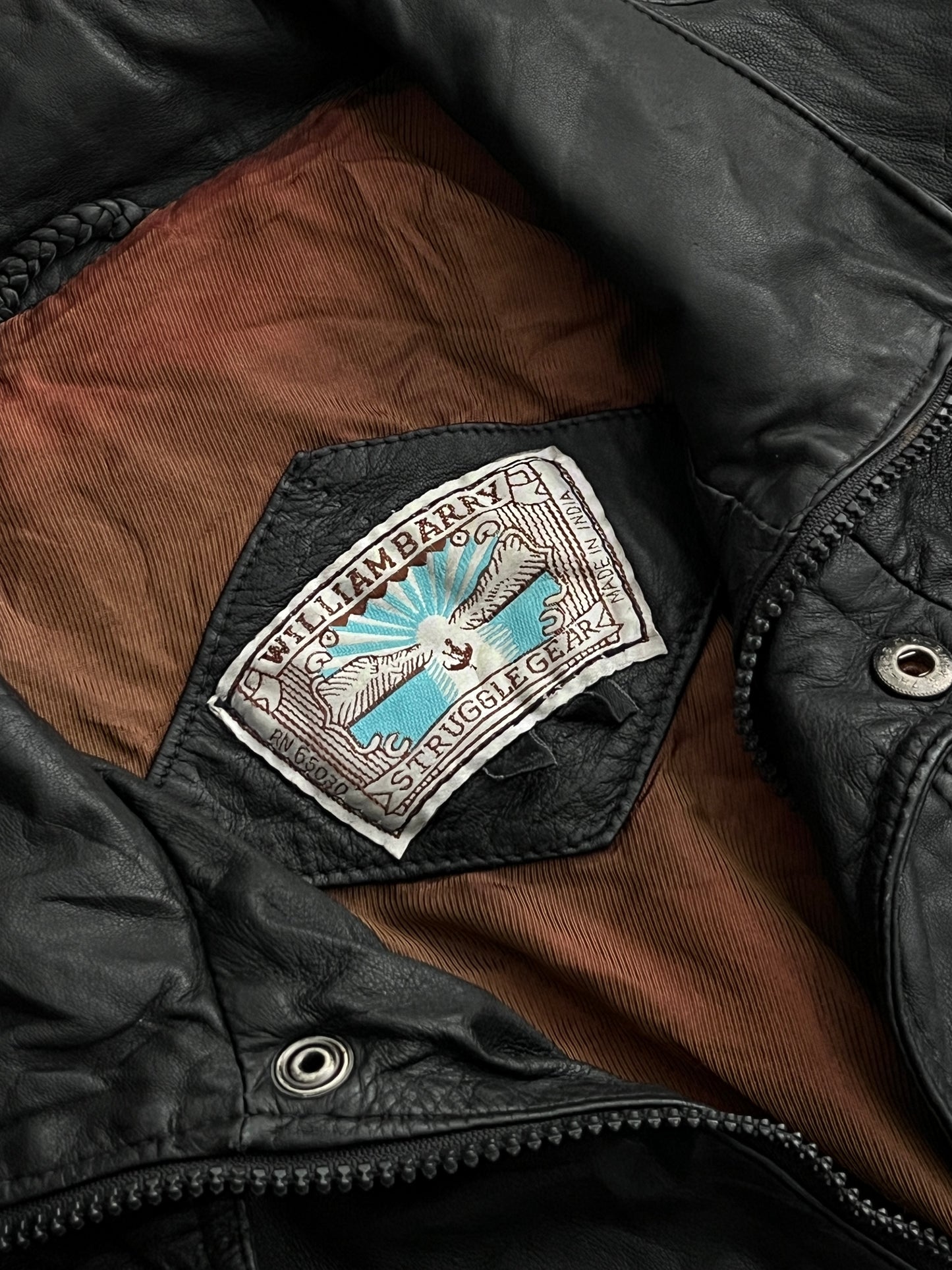 Bomber leather jacket (M)