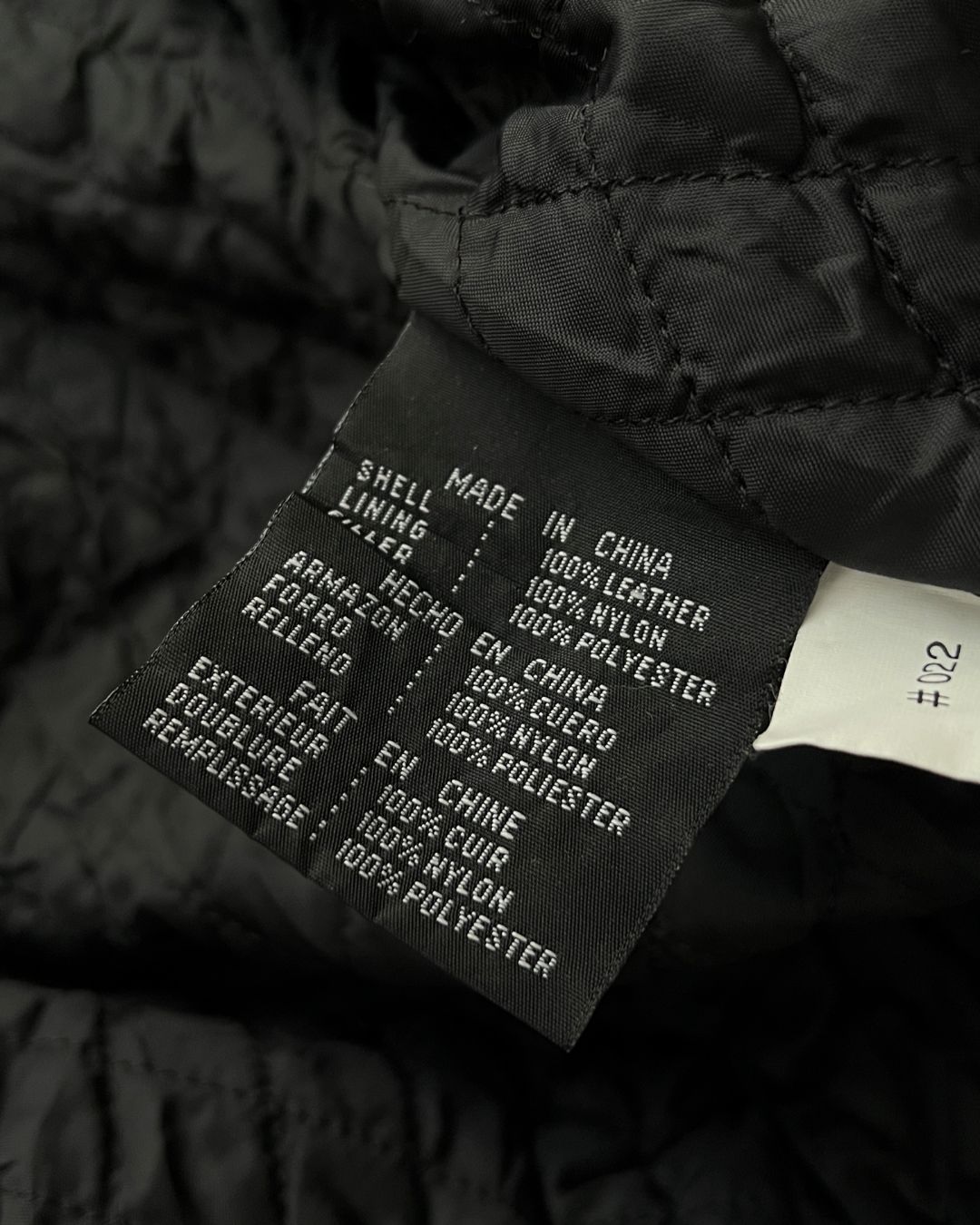 BOMBER LEATHER JACKET (XL)