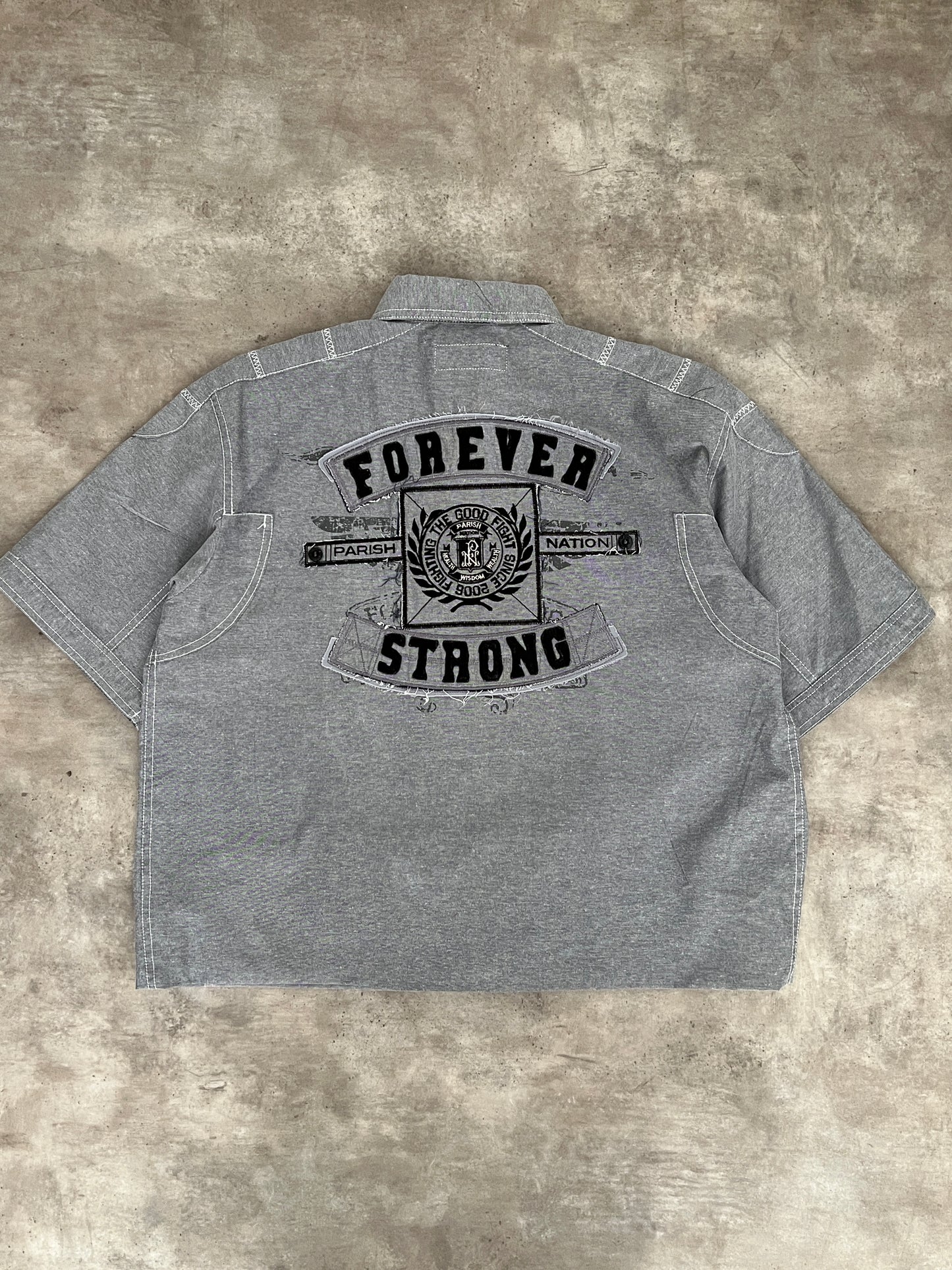 Grey Work Shirt Cropped Fit (M)