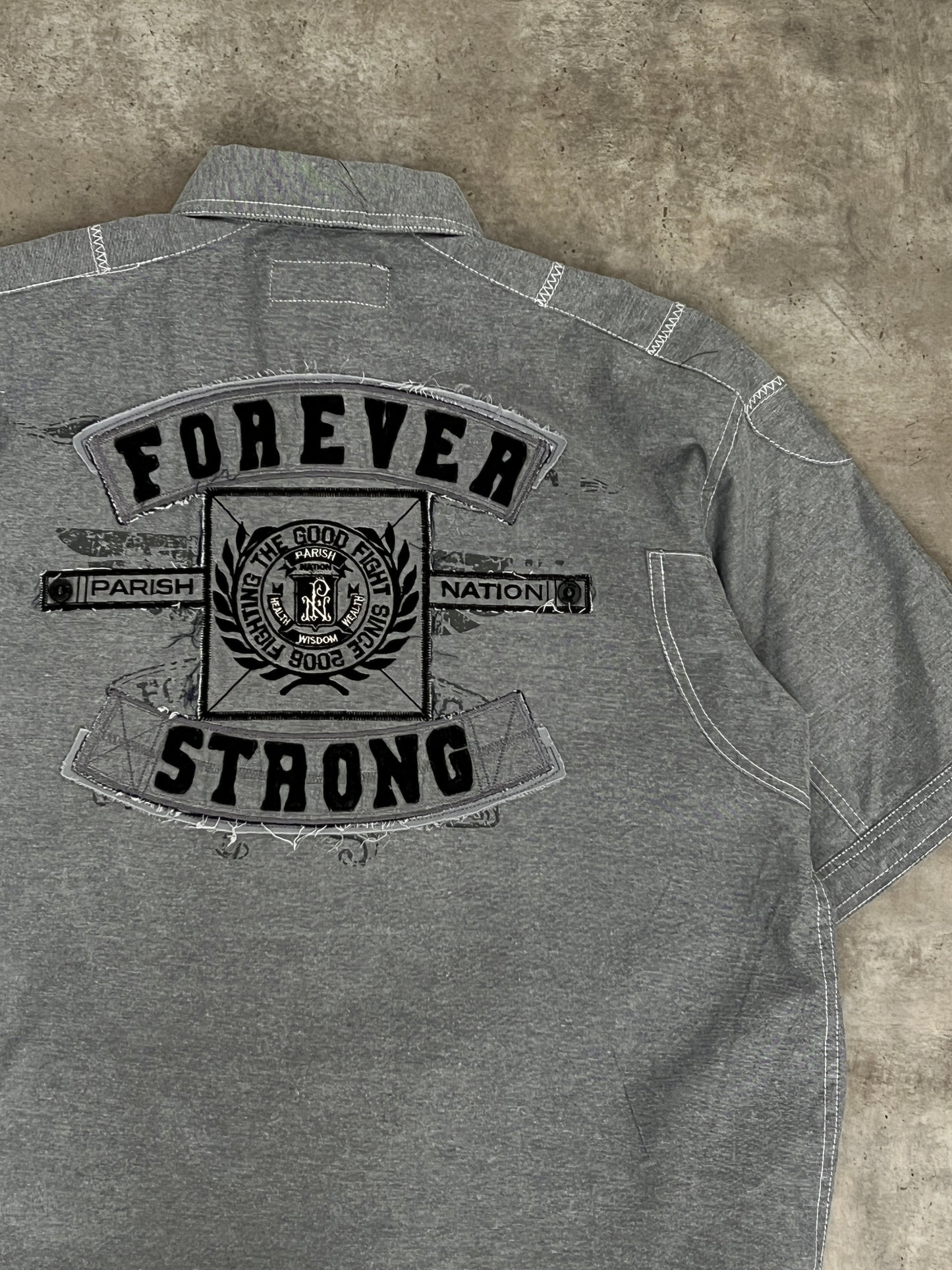 Grey Work Shirt Cropped Fit (M)