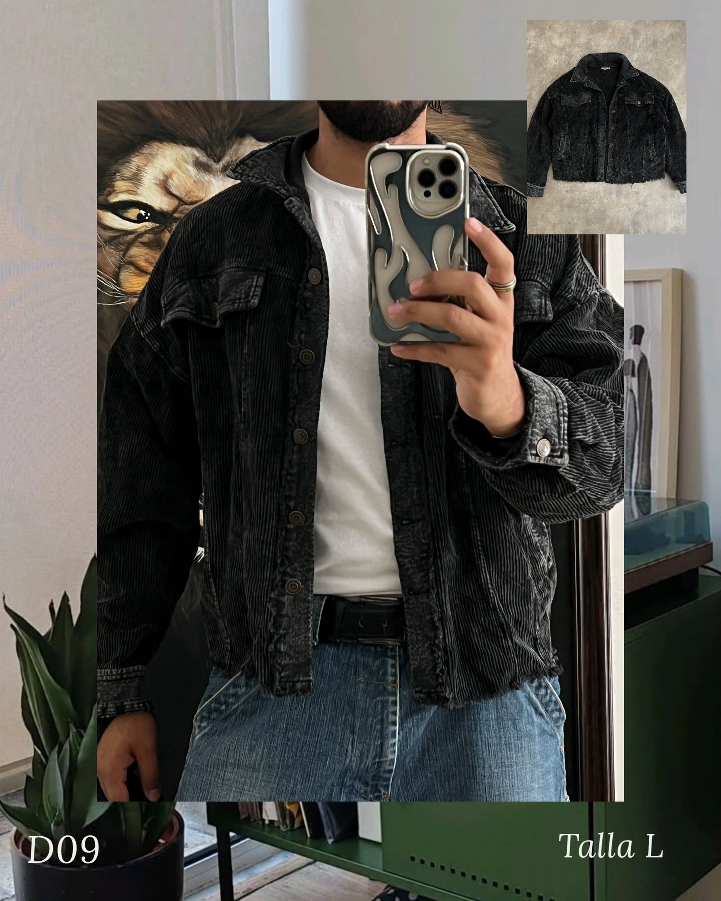 Boxy denim jacket (L)