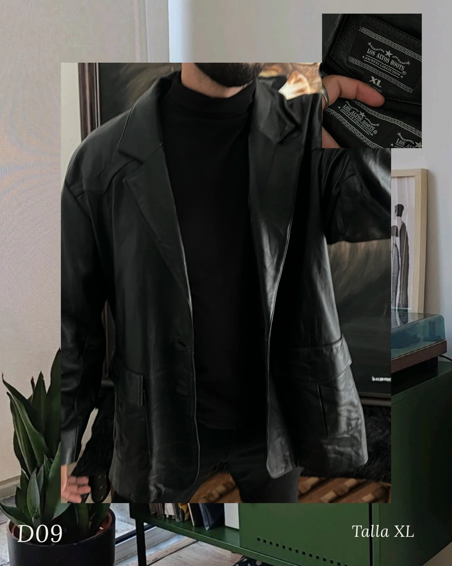 Cazadora de piel talla XL