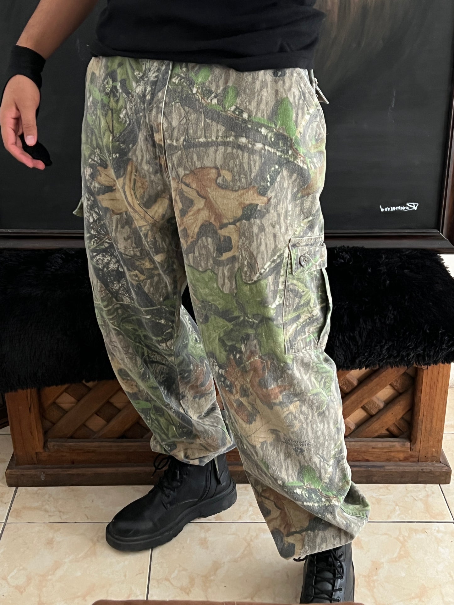 Cargo camo pant talla L