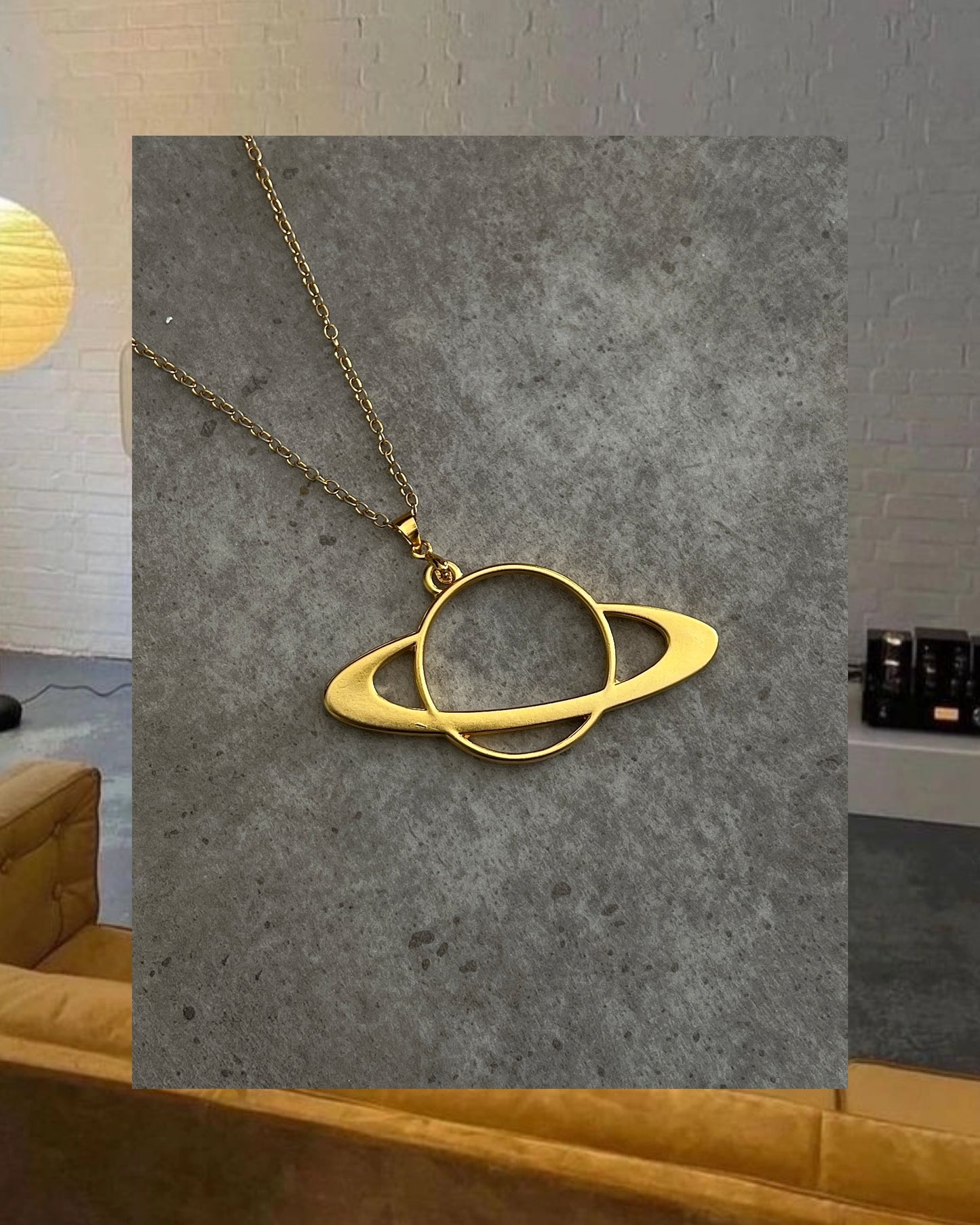 Saturn Gold Necklace