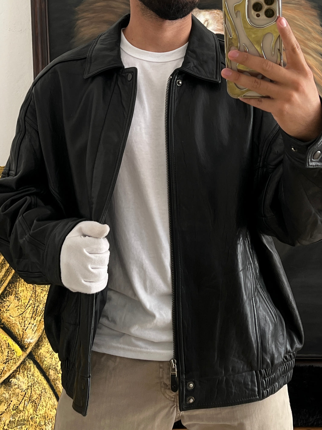 Bomber Leather Jacket (2XL)