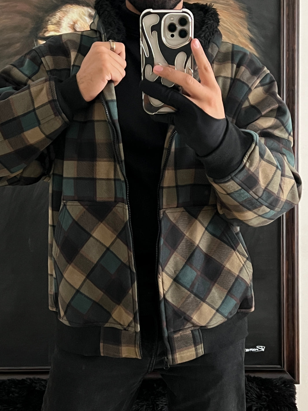 faux fur jacket (XL)