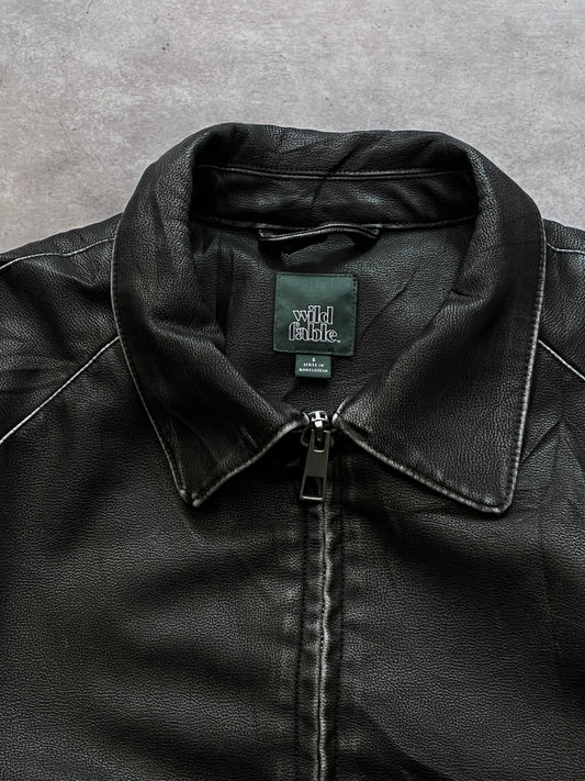 BOMBER LEATHER JACKET (S)
