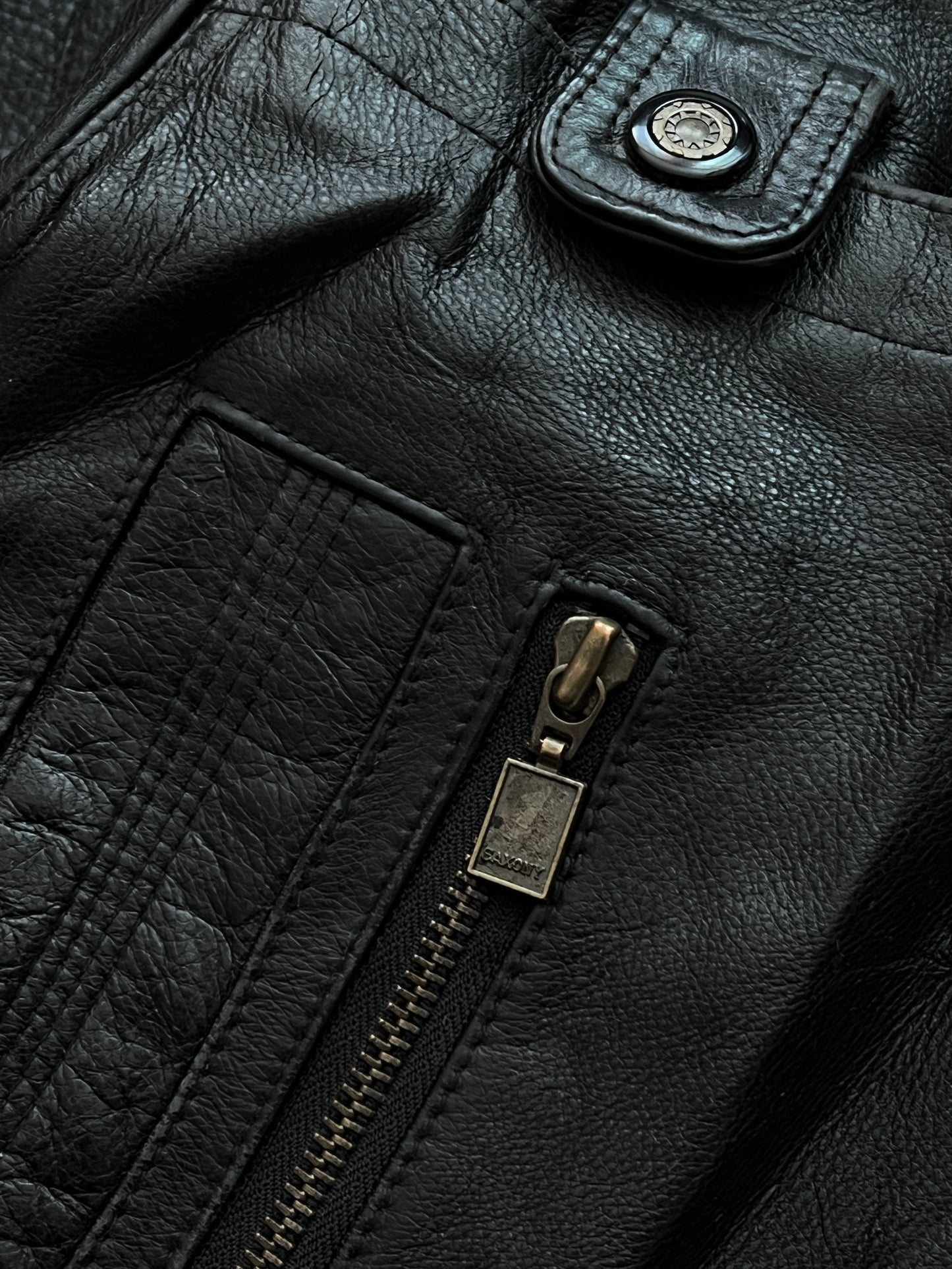 BOMBER LEATHER JACKET (M/L)