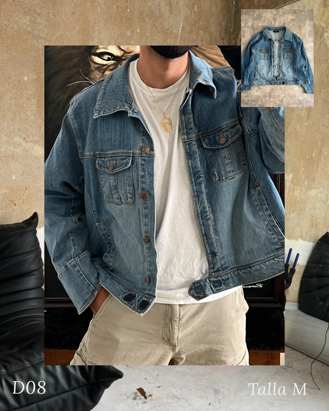 Boxy denim jacket (M)