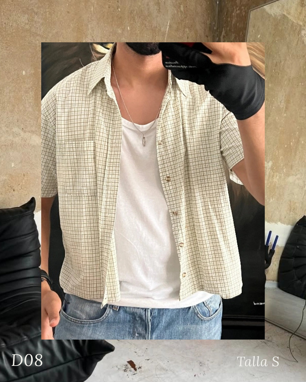 Camisa talla S / Cropped boxy fit